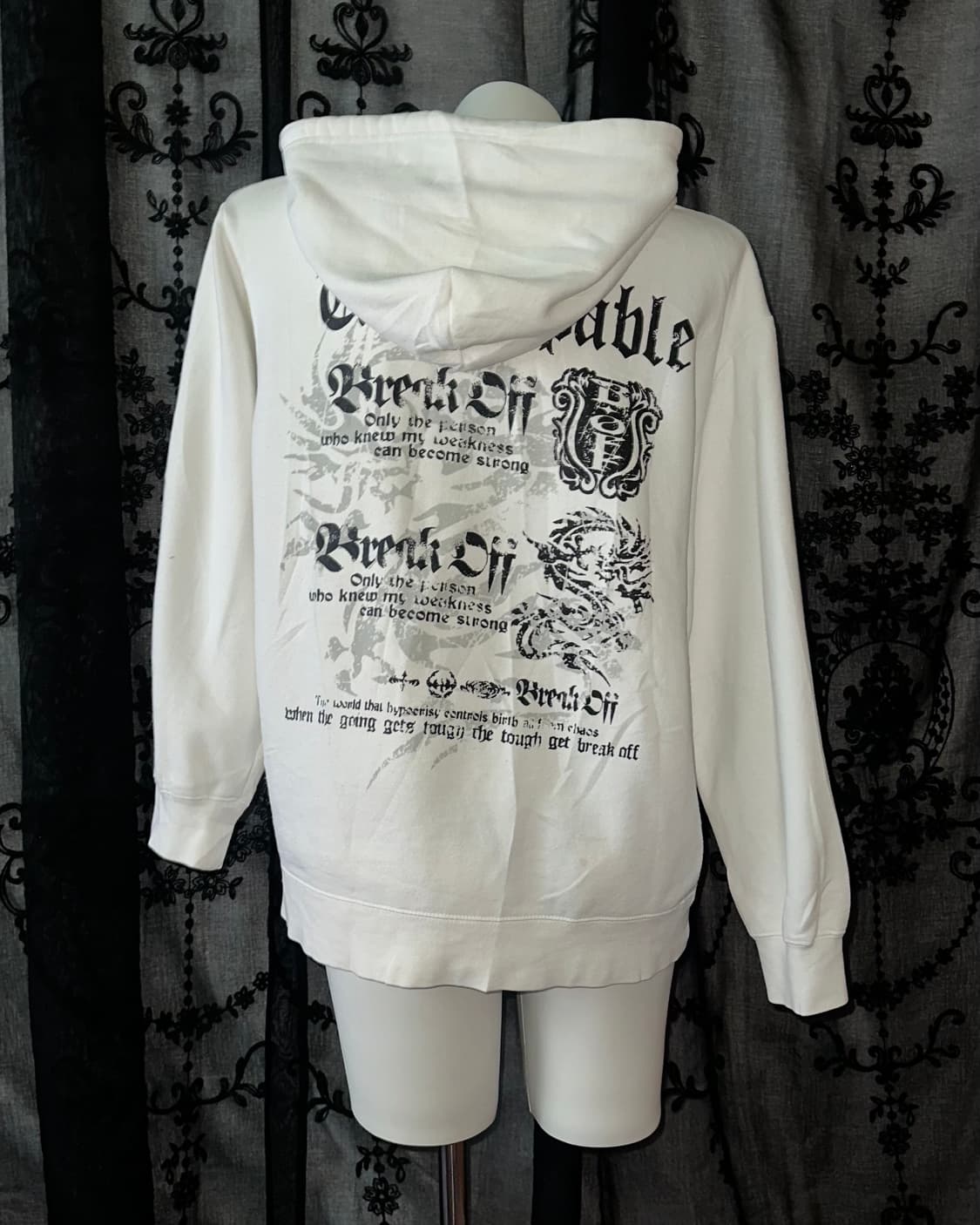 #BREAKOFF White Punk Hooded Zip-Up 상품이미지5