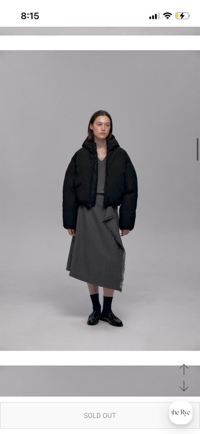 *해외출국으로 판매중단예정* TheRye 더라이 구스다운 패딩 블랙 상품이미지4