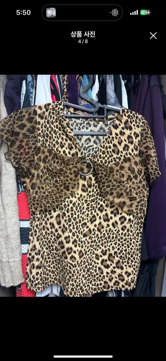 빈티지 갸루 오네갸루 y2k 대장 코디 반팔 블라우스 글리터 탑 상품이미지4