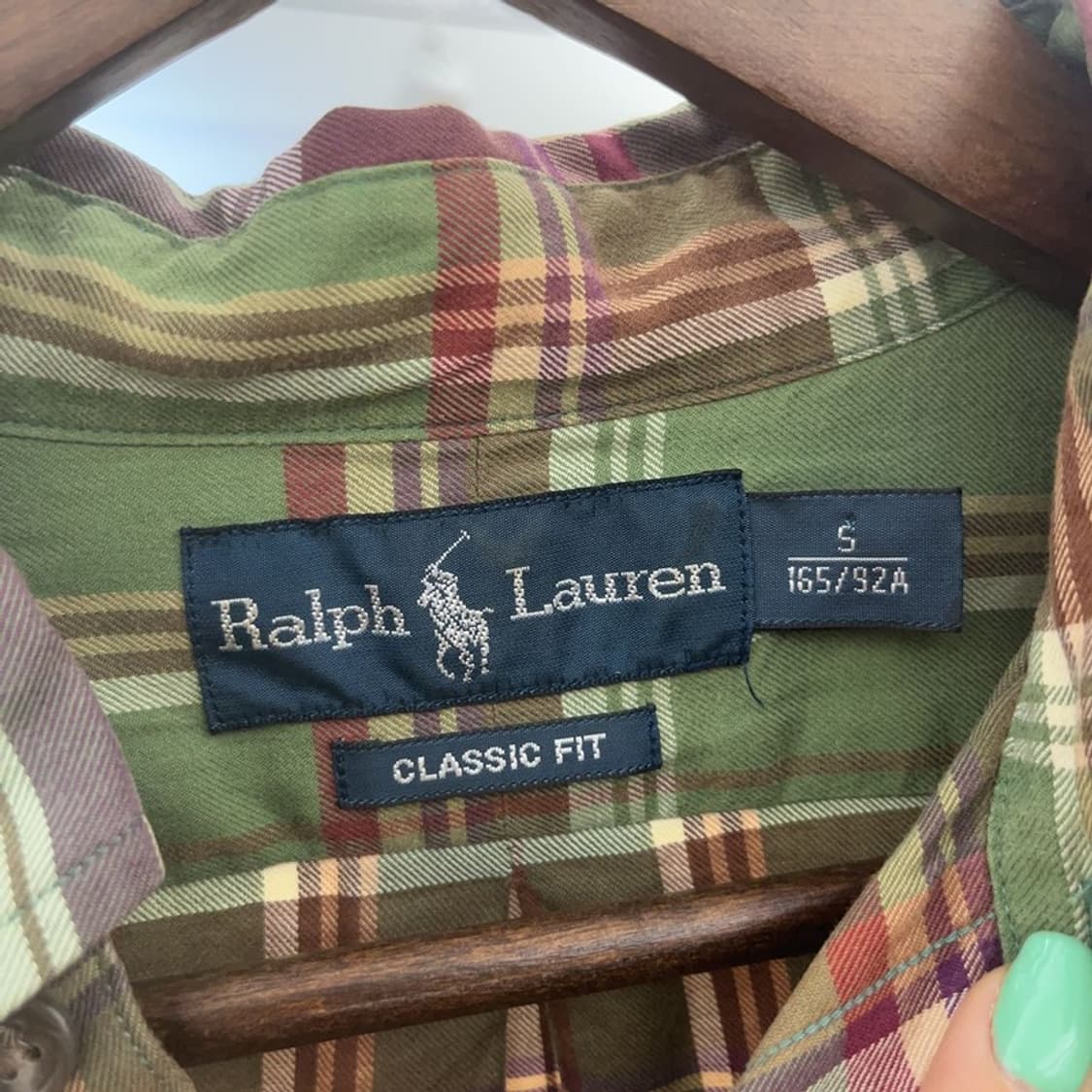 폴로 랄프로렌 빈티지 레트로 파머룩 체크 셔츠 S C06733 상품이미지5