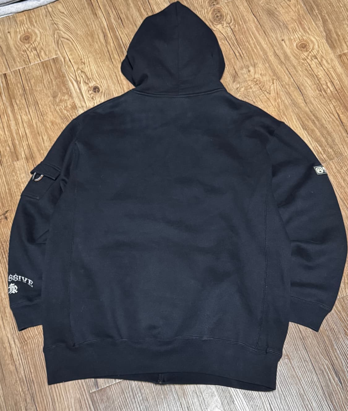 [XL] 프리키 올드스쿨 힙합 레터링 후드 집업 상품이미지3