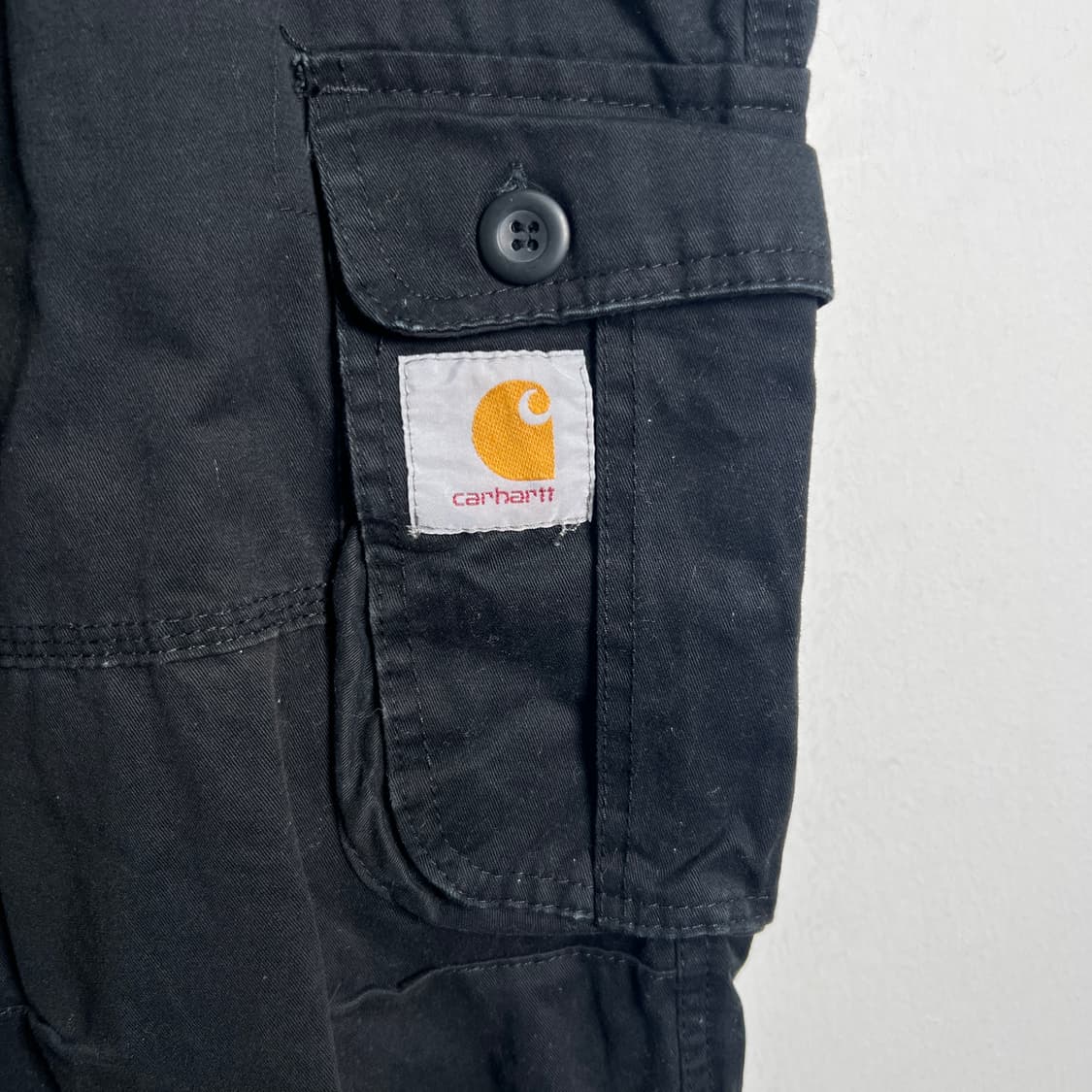 칼하트 wip 블랙 레귤러 카고 팬츠 상품이미지6