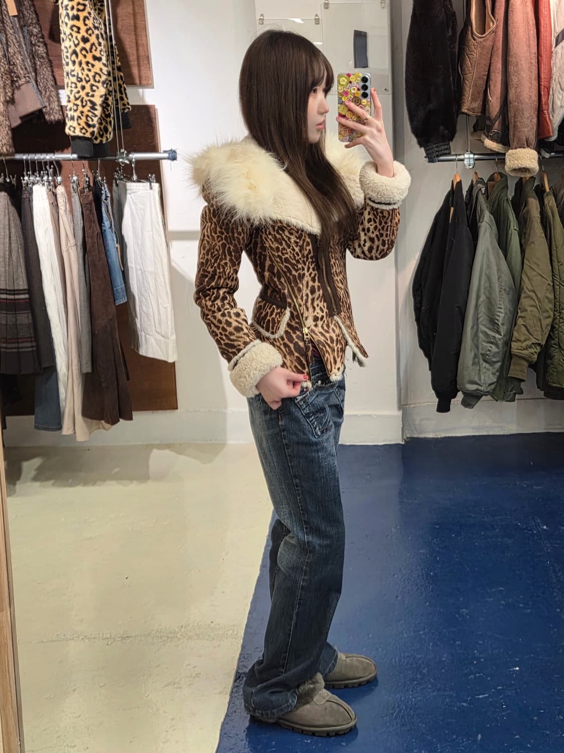 EGOIST Y2K 갸루 호피 후드 자켓 상품이미지3