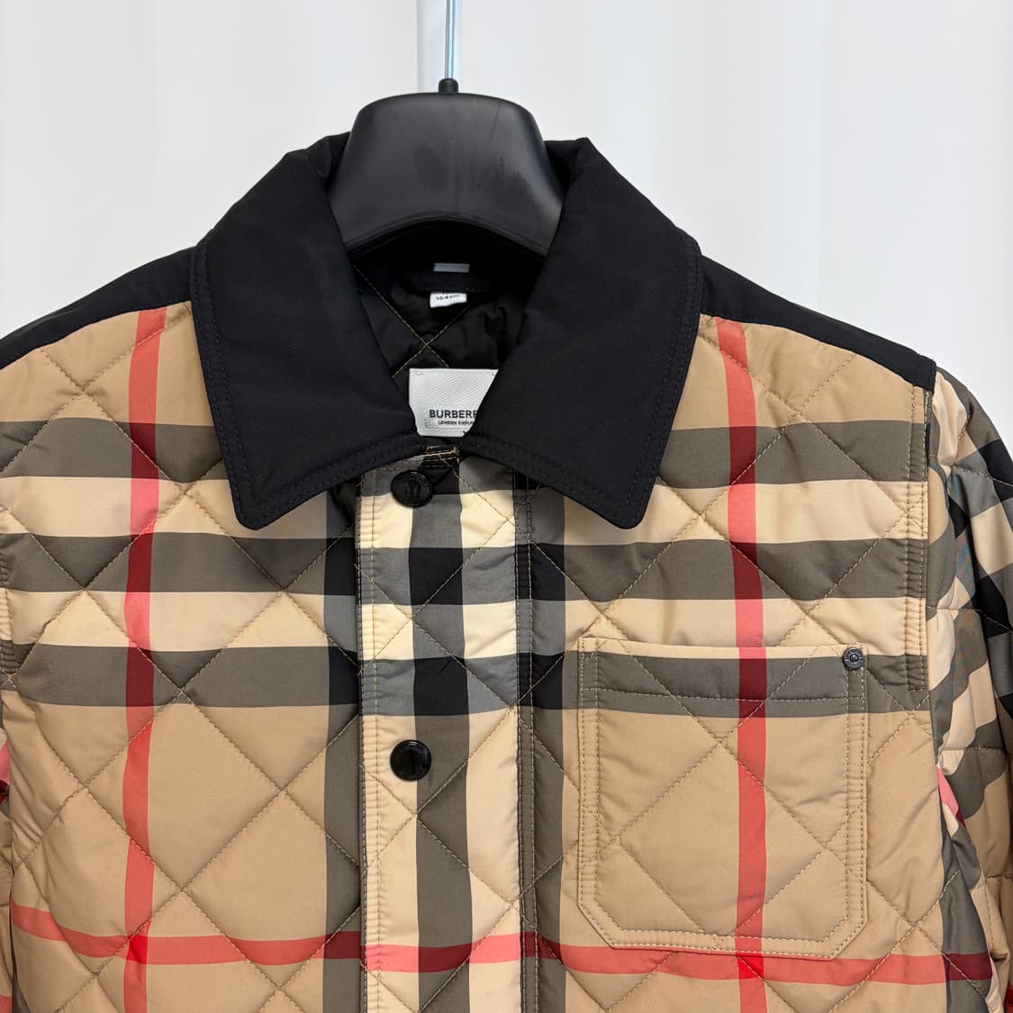 버버리 체크 퀼팅 자켓 아카이브 베이지 상품이미지2