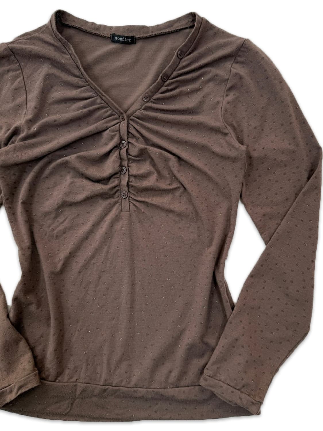 빈티지 브라운 셔랑 긴팔티 상품이미지2