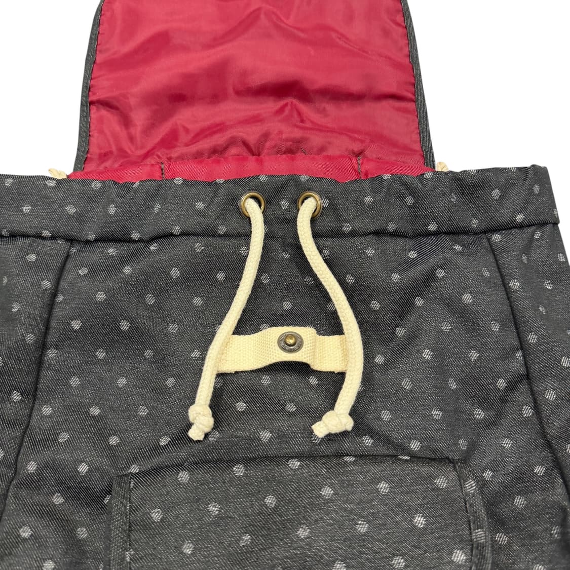 잔스포츠 희귀 도트 땡땡이 패턴 모리걸 드로우 스트링 복조리 백팩 가방 상품이미지7