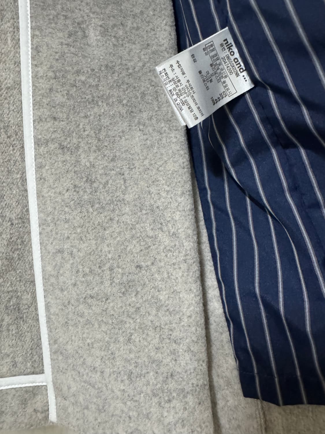 니코앤드 노카라 울블렌드 코트 상품이미지6