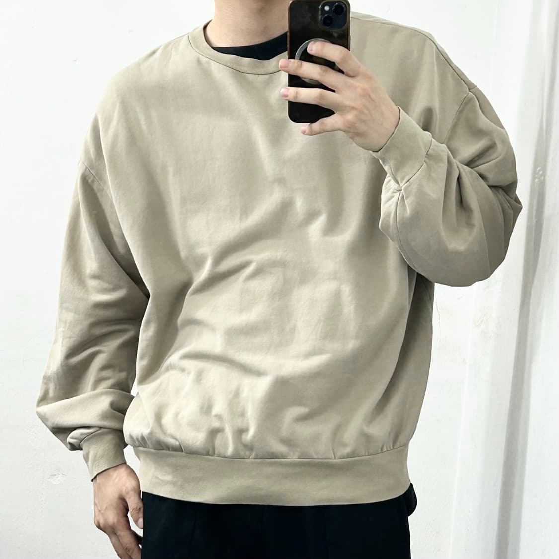 오리리 엘라스틱 하이게이지 맨투맨 상품이미지3