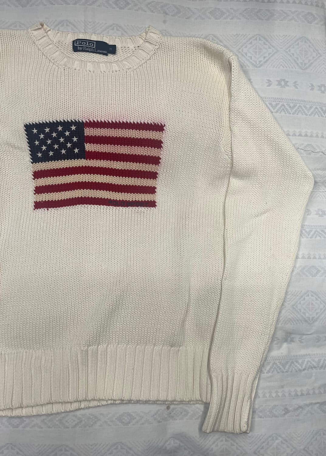 폴로 랄프로렌 성조기 니트 아이보리 상품이미지3