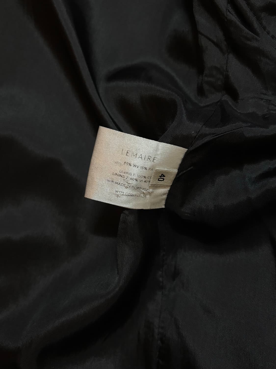 LEMAIRE 르메르 블랙 울코트 상품이미지5