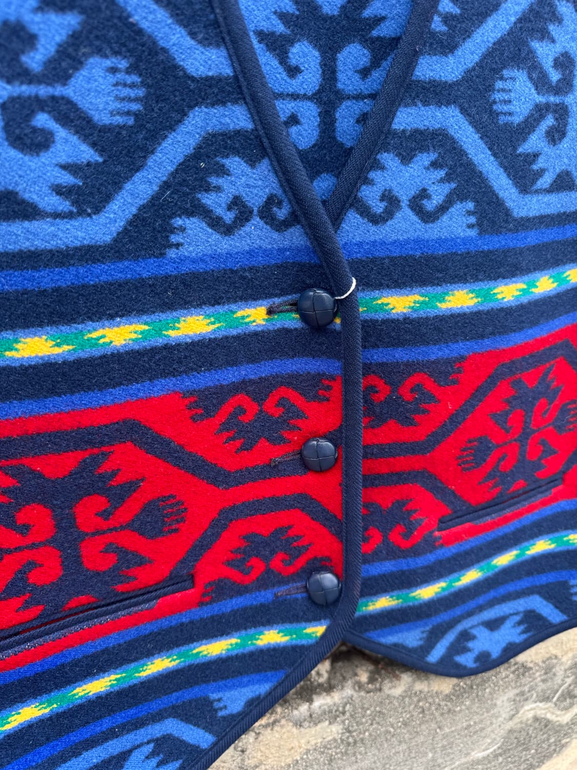 80s 펜들턴 빈티지 네이티브 패턴 웨스턴 울 베스트 m 상품이미지5