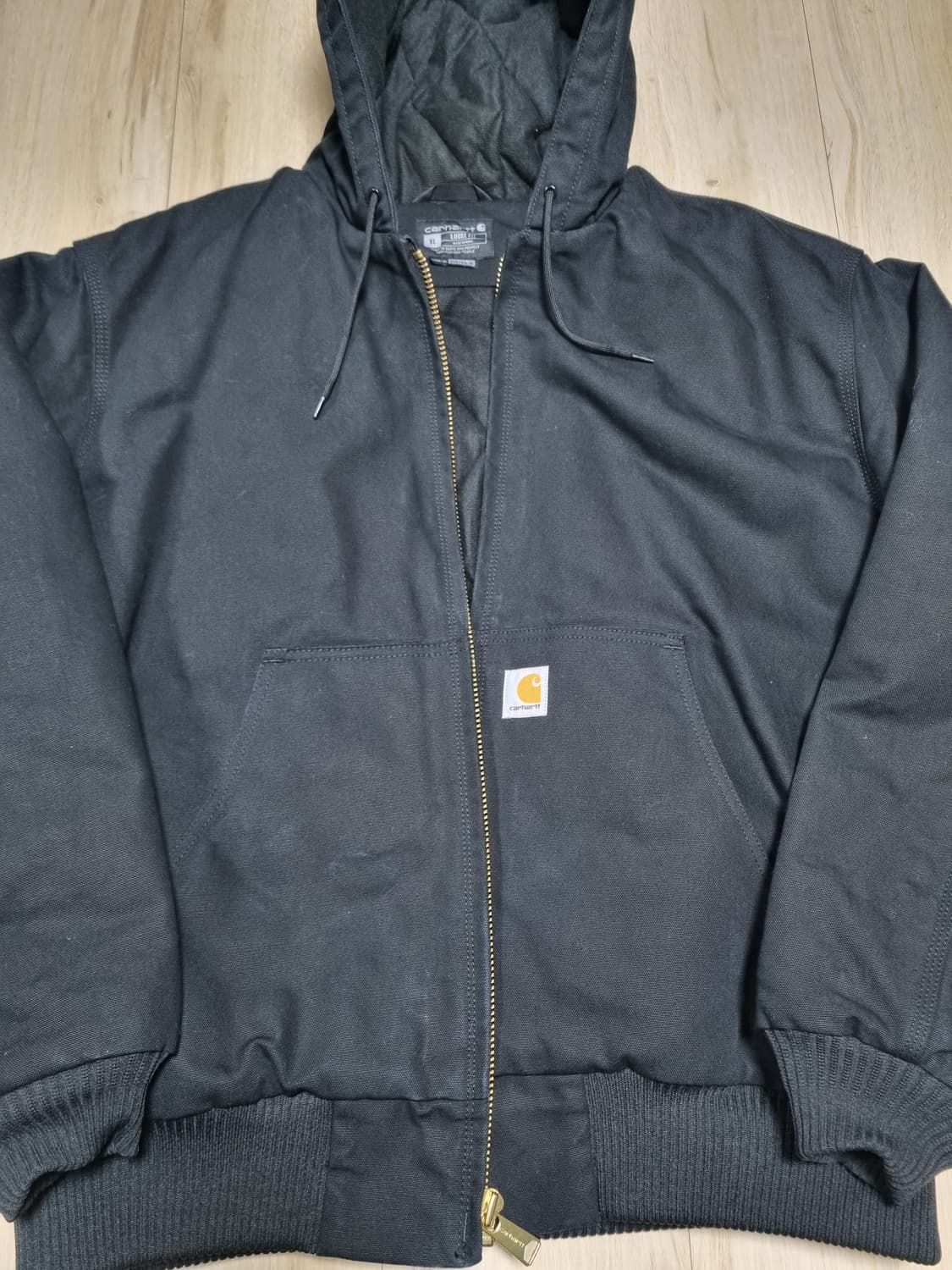 칼하트 J140 덕 액티브 후드 자켓 블랙 (XL) 상품이미지1