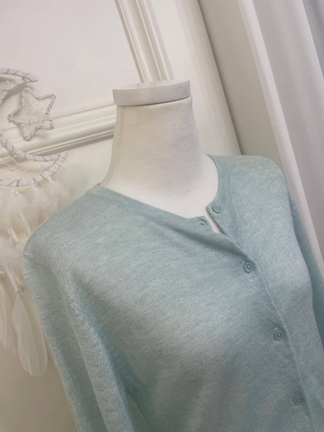 mint melange basic cardigan(size-L) 상품이미지4
