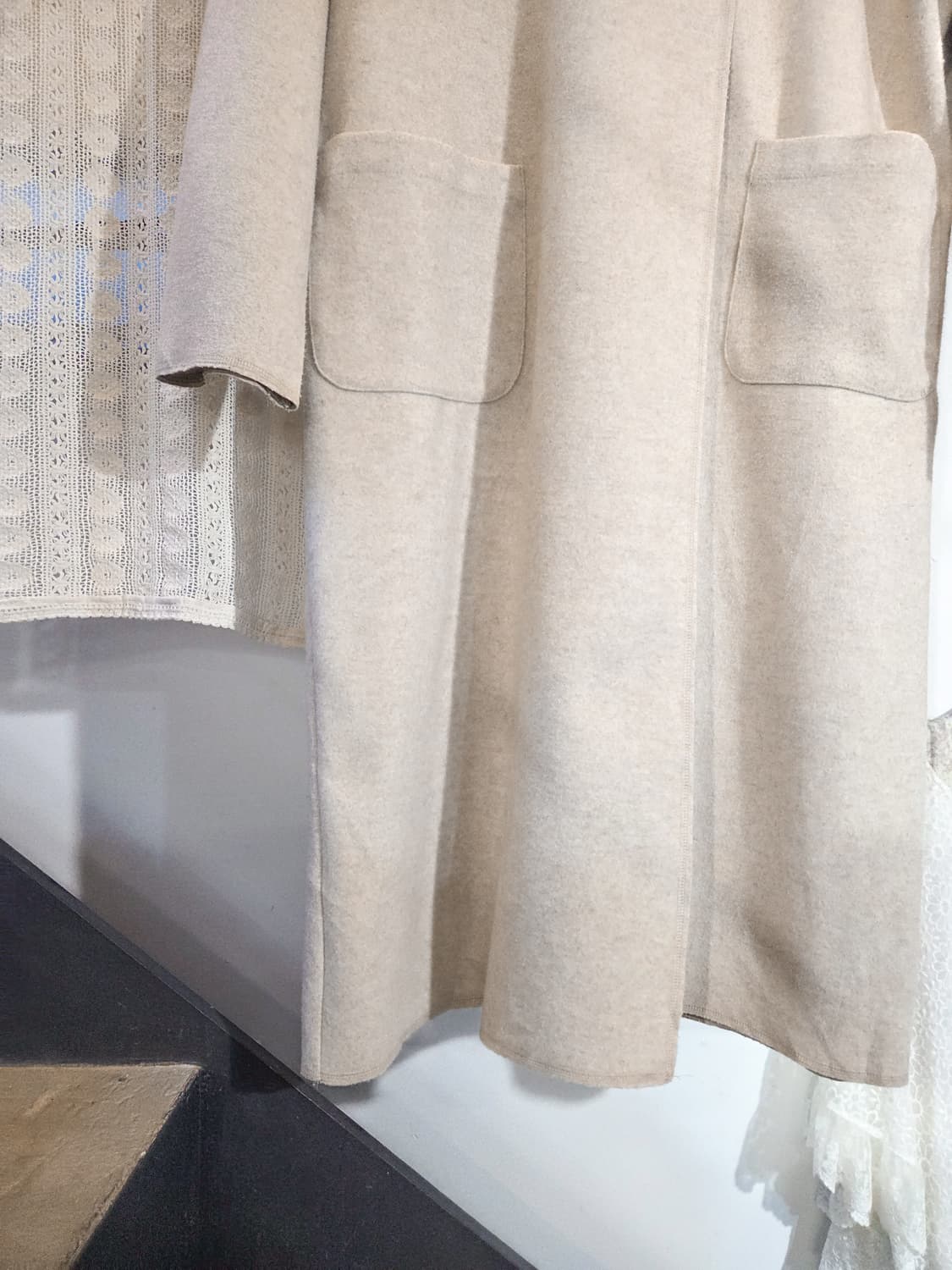 더블버튼 후드 롱 코트 상품이미지3