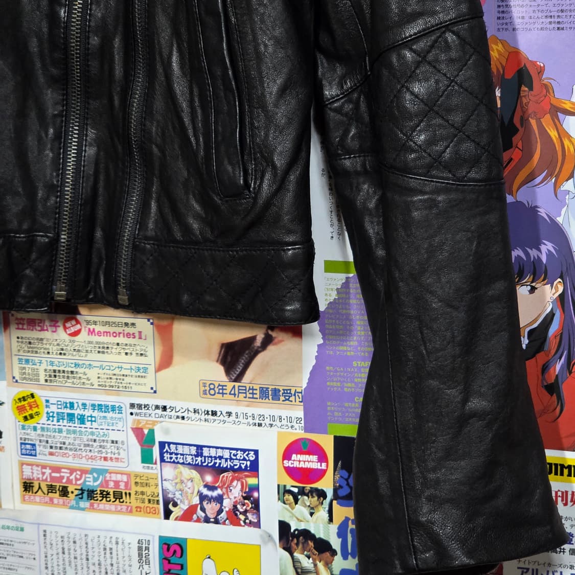 빈티지 블랙 락시크 펑크 양가죽 라이더 자켓 상품이미지4