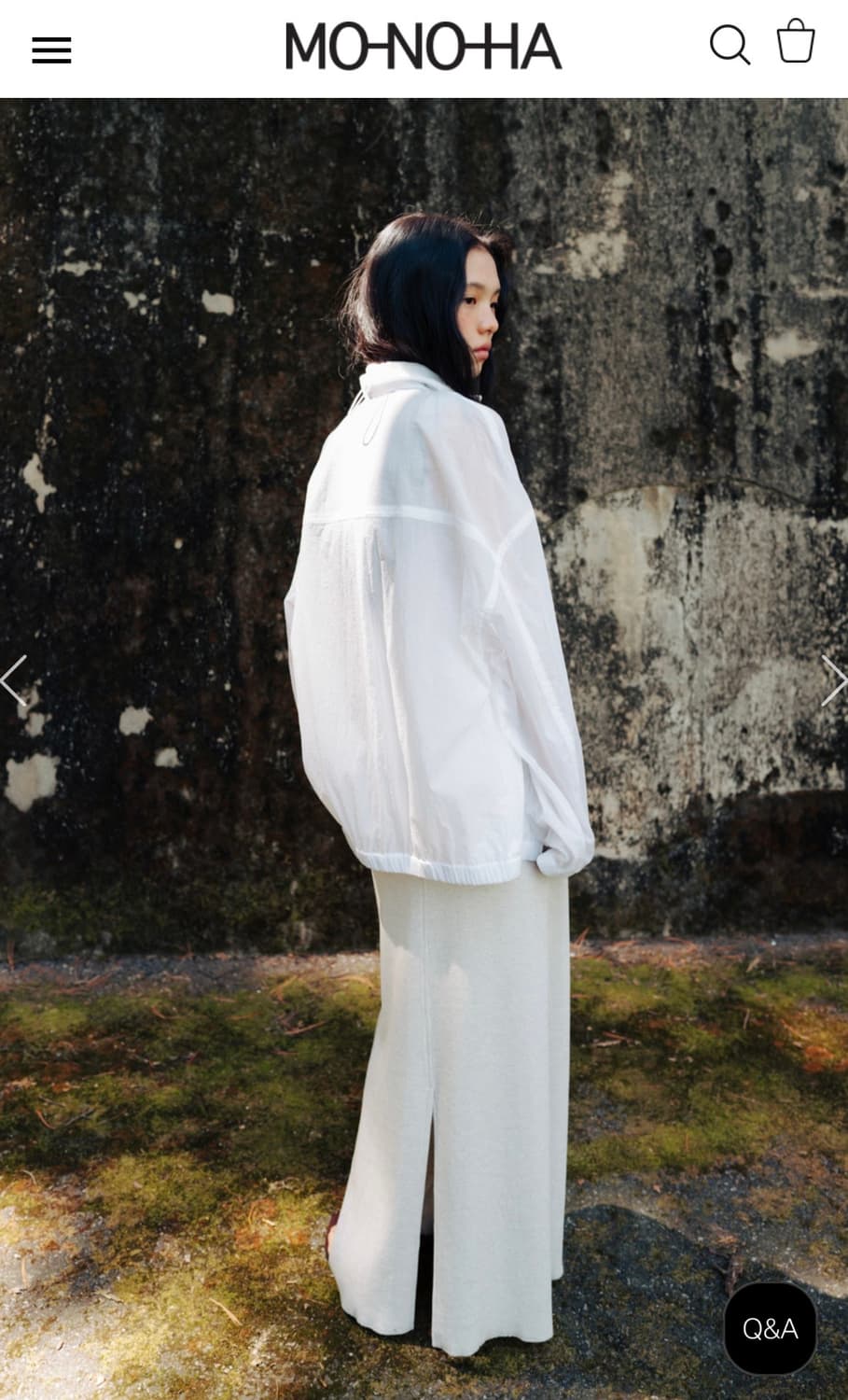 MONOHA 모노하 와플 니트 저지 롱스커트 상품이미지7