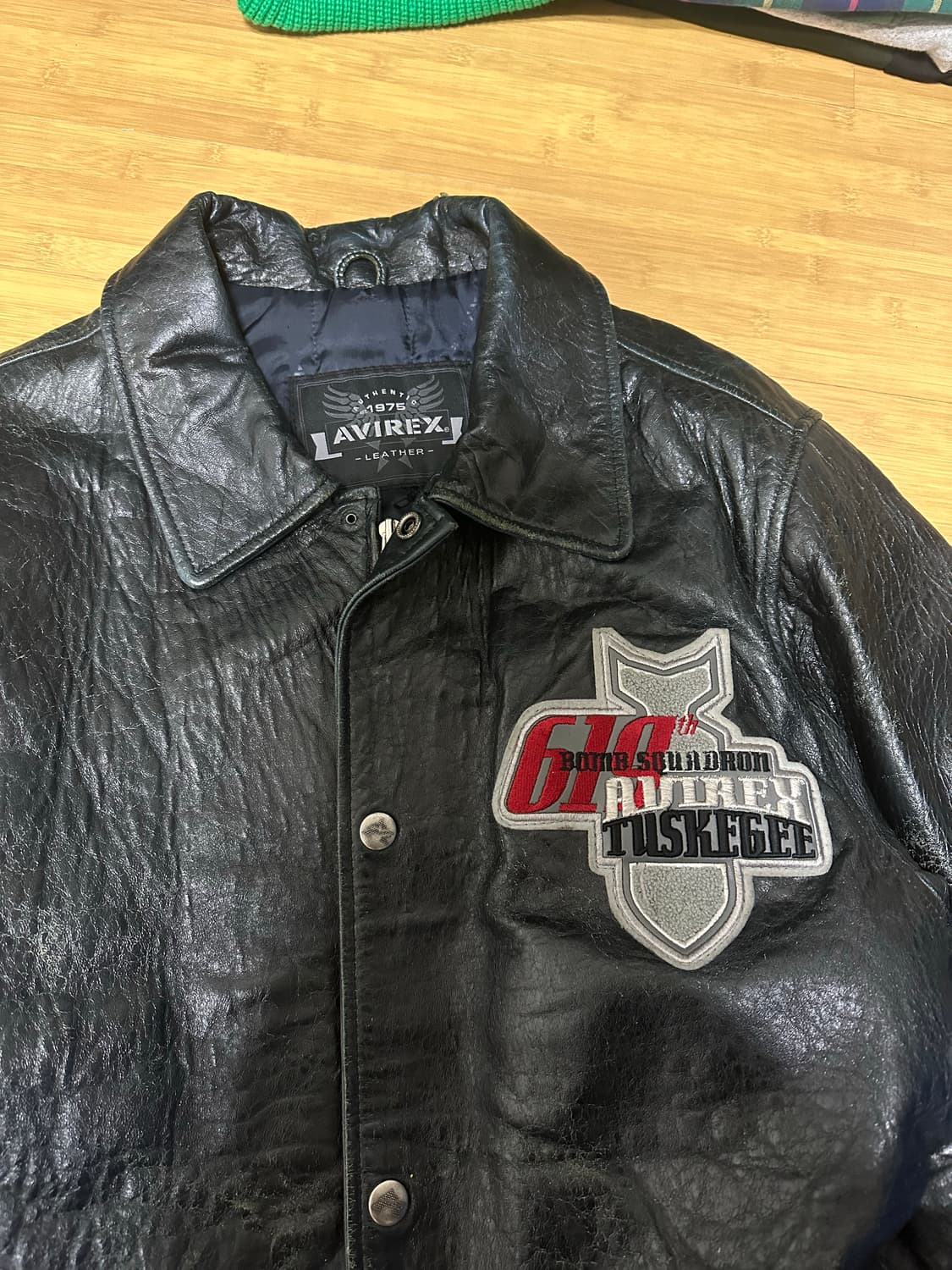 아비렉스 레더 바시티 자켓 상품이미지1