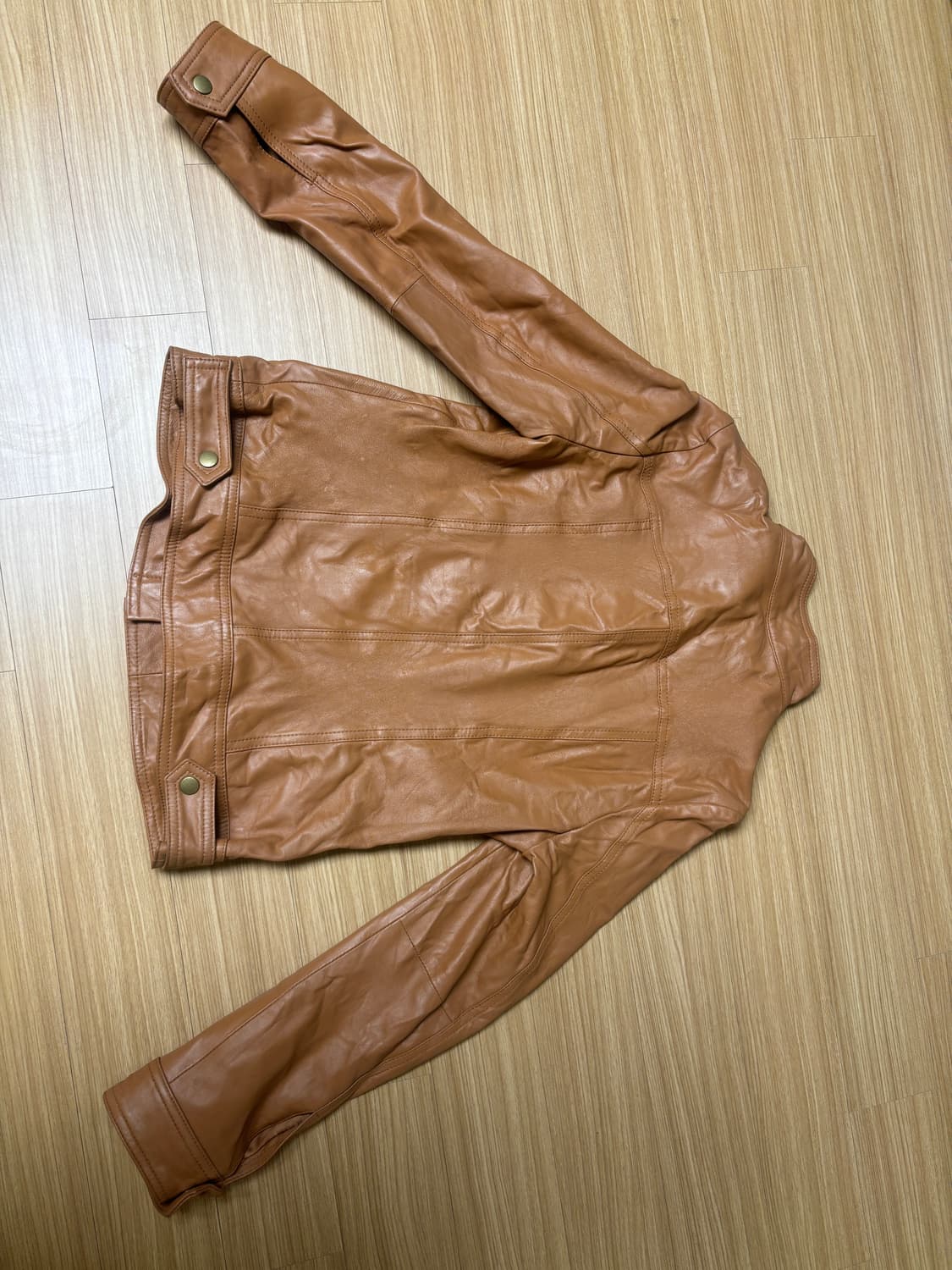 Mujent 램스킨 브라운 레더자켓 상품이미지4