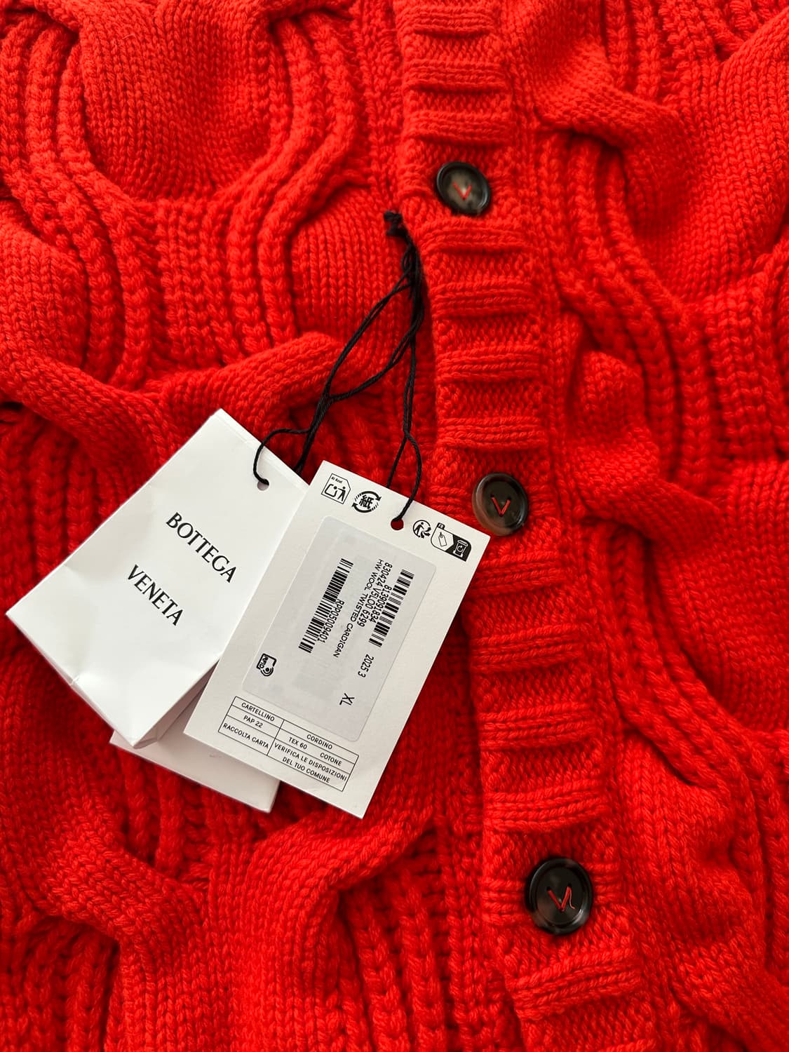 [새상품]보테가베네타 25FW 울케이블 니트 가디건 (XL) 상품이미지7