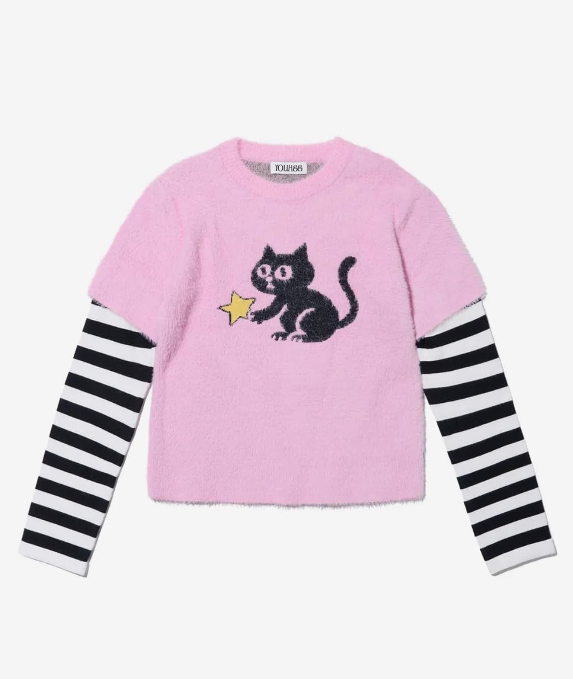 YOUHEETIC LAYERED KNIT PINK 상품이미지3