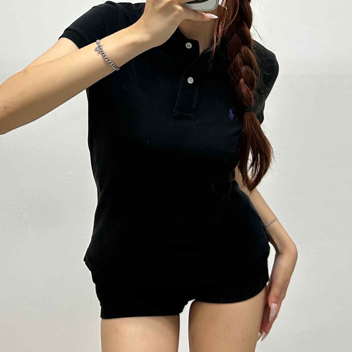 폴로 랄프로렌 여리핏 블랙 걸즈 pk 반팔 카라티(M) 상품이미지2