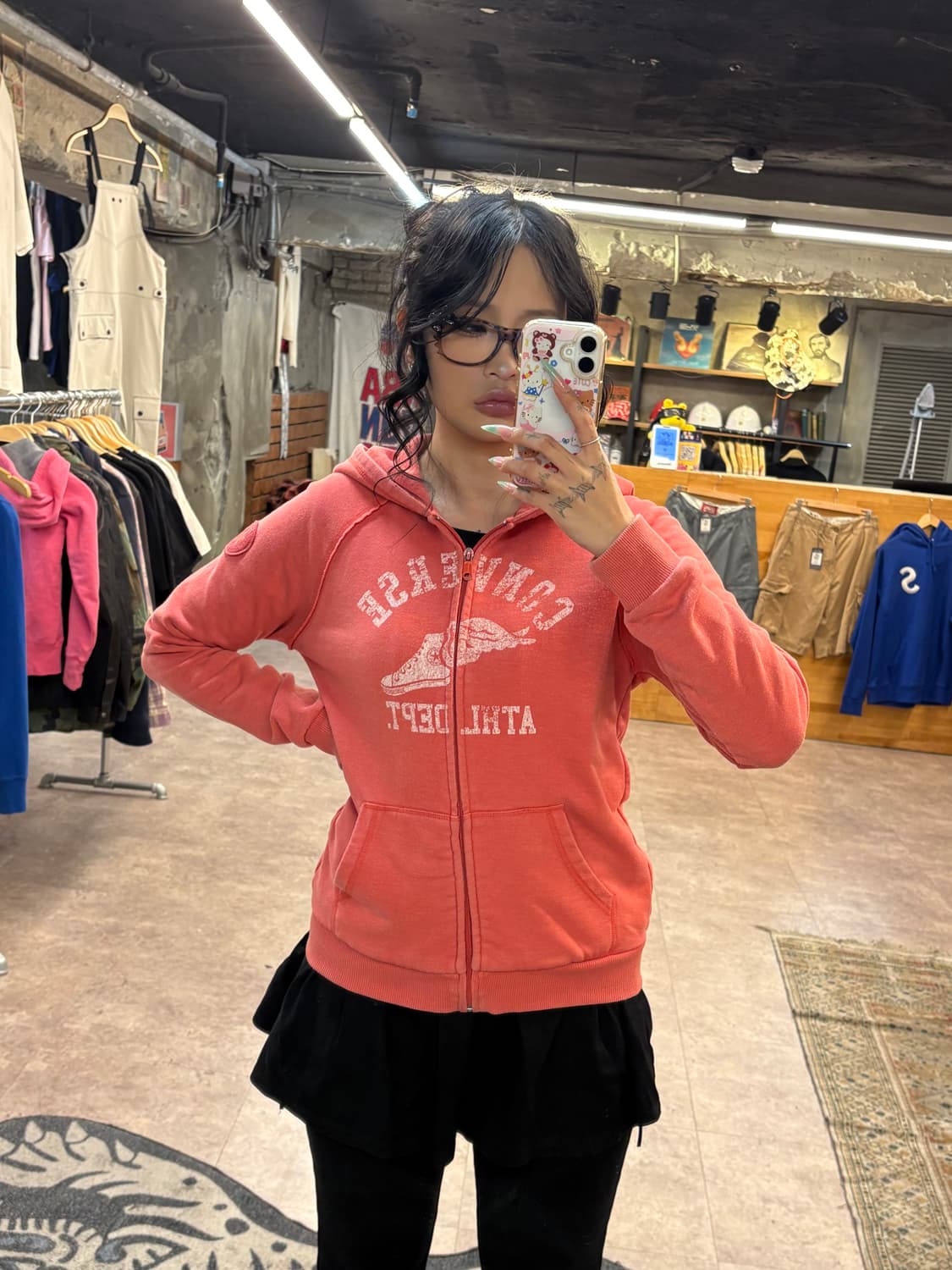 컨버스 다홍 핑크 후드집업 #csz4230 상품이미지2