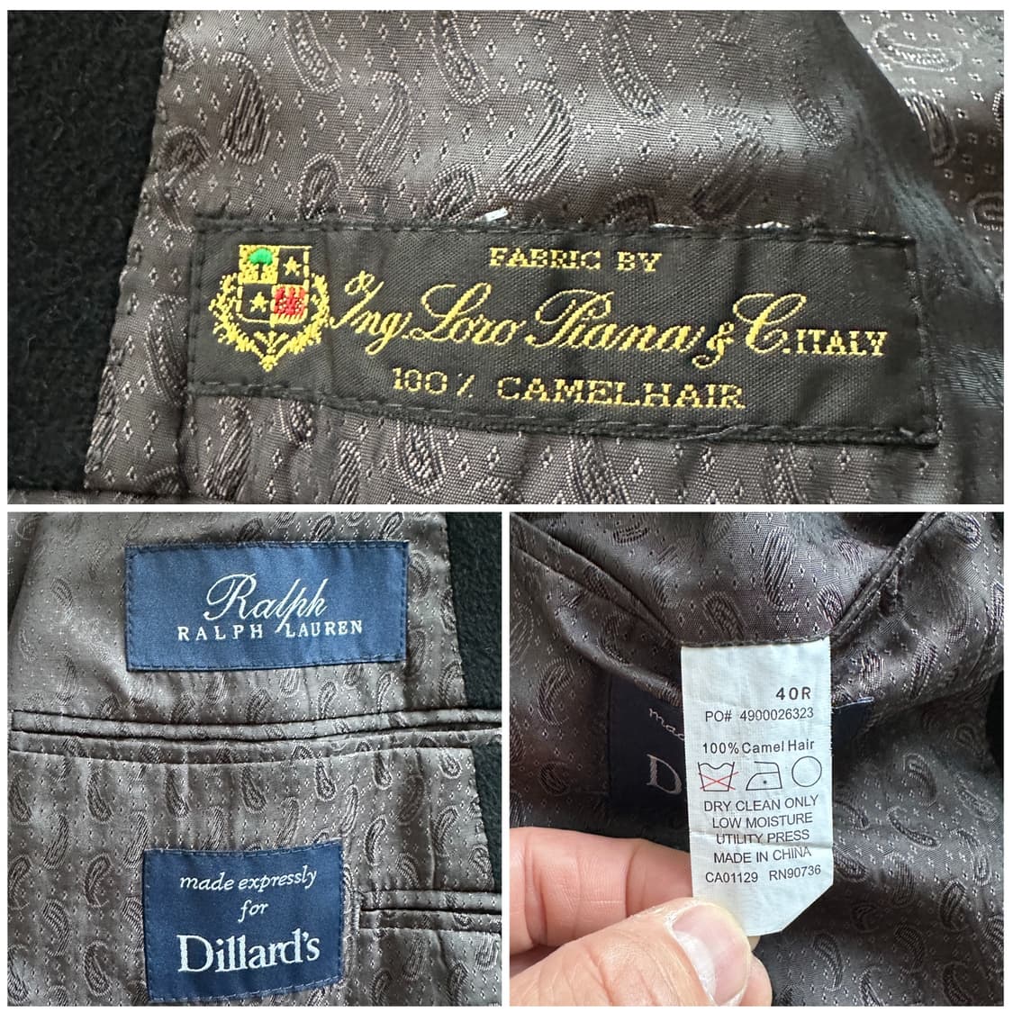 랄프로렌 로로피아나 카멜헤어 100% 자켓 40R  상품이미지2