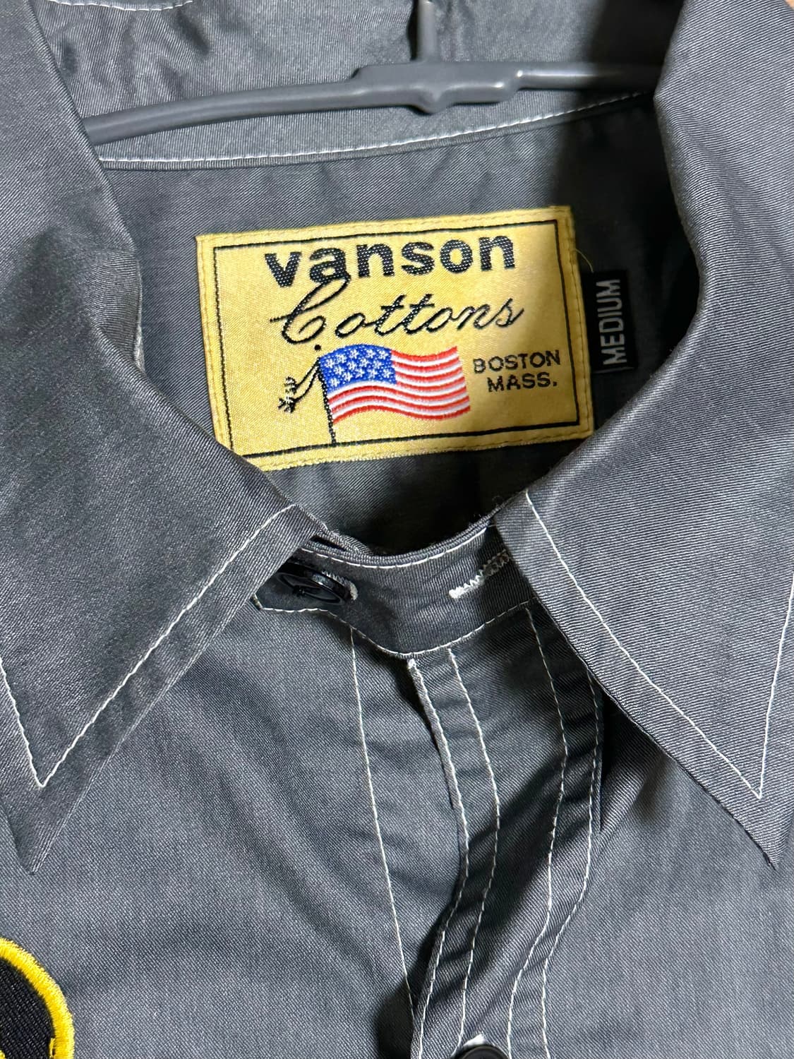 밴슨 레더 라이더 셔츠 그레이 M 상품이미지3