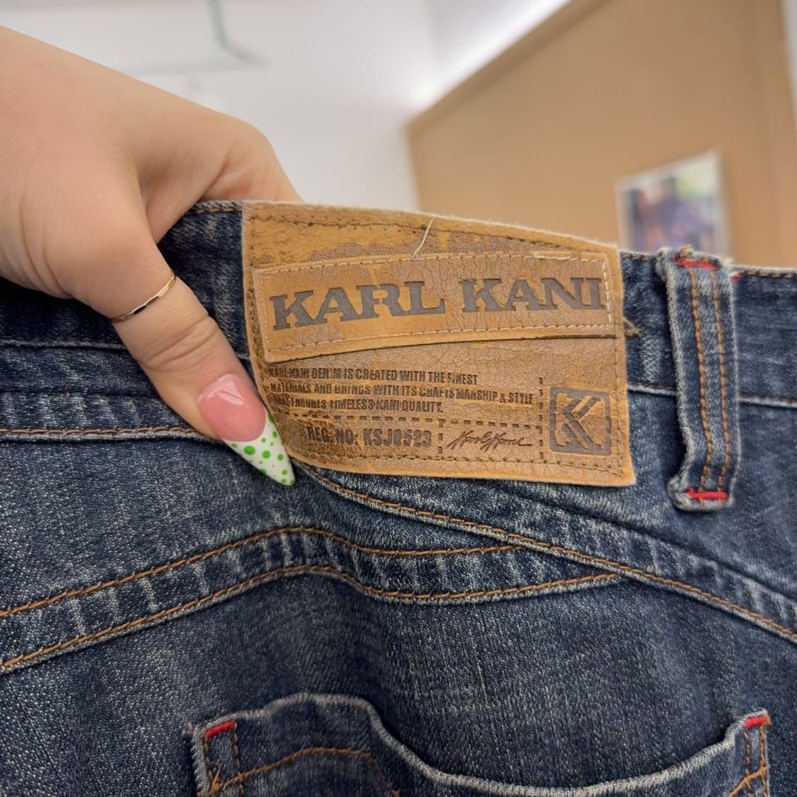 칼 카니 레트로 스트릿 펑크 워싱 데님팬츠 36인치 C09135 상품이미지5