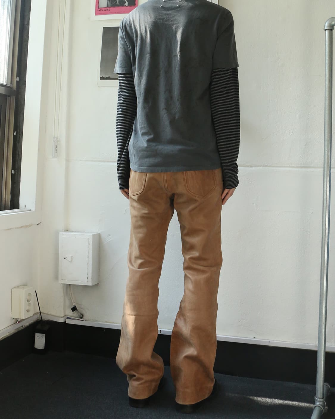 LEE 레더 부츠컷 팬츠 상품이미지2