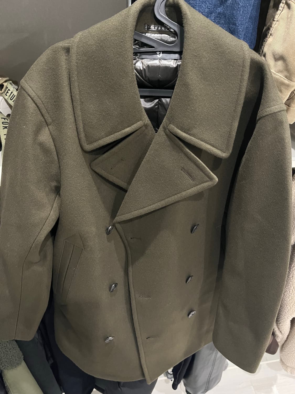 유니클로 질샌더 피코트 올리브 M 상품이미지1