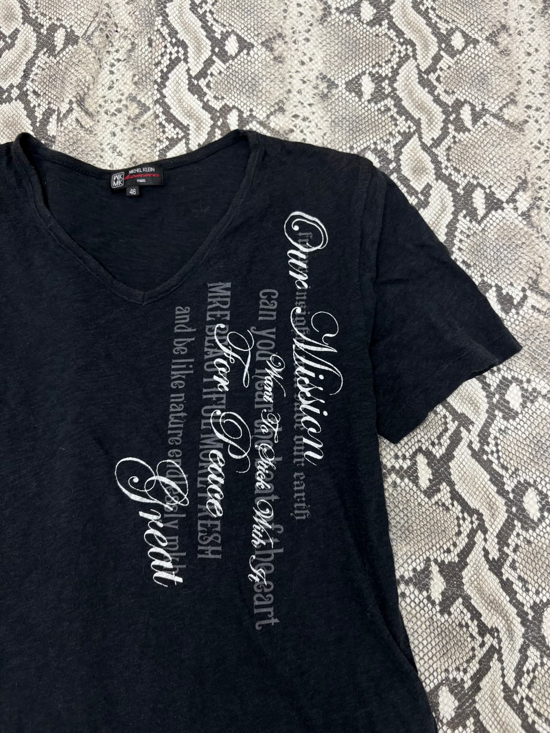 “Michel Klein” Y2K Lettering Tee 상품이미지2