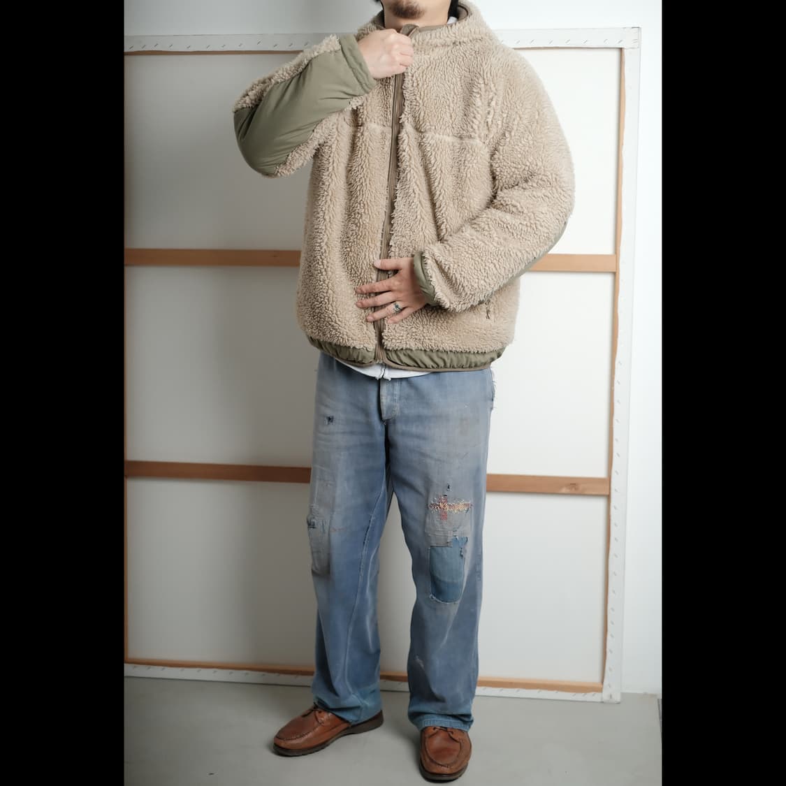 파타고니아 L사이즈 리듬 후디 플리스 자켓 아이보리 상품이미지2