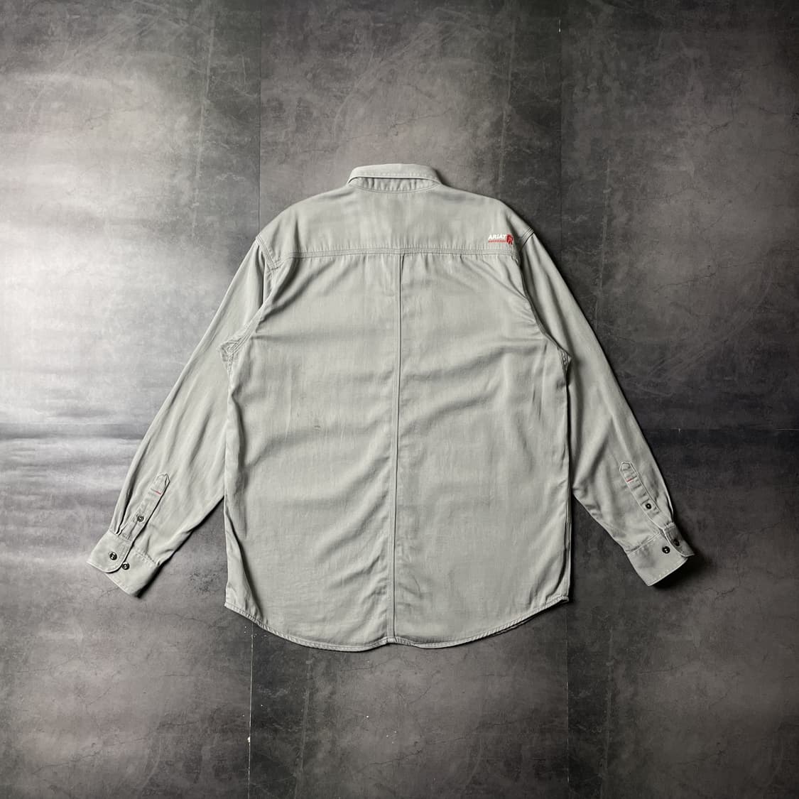 ARIAT 빈티지 라이트 그레이 코튼 워크 셔츠 A00589 상품이미지7