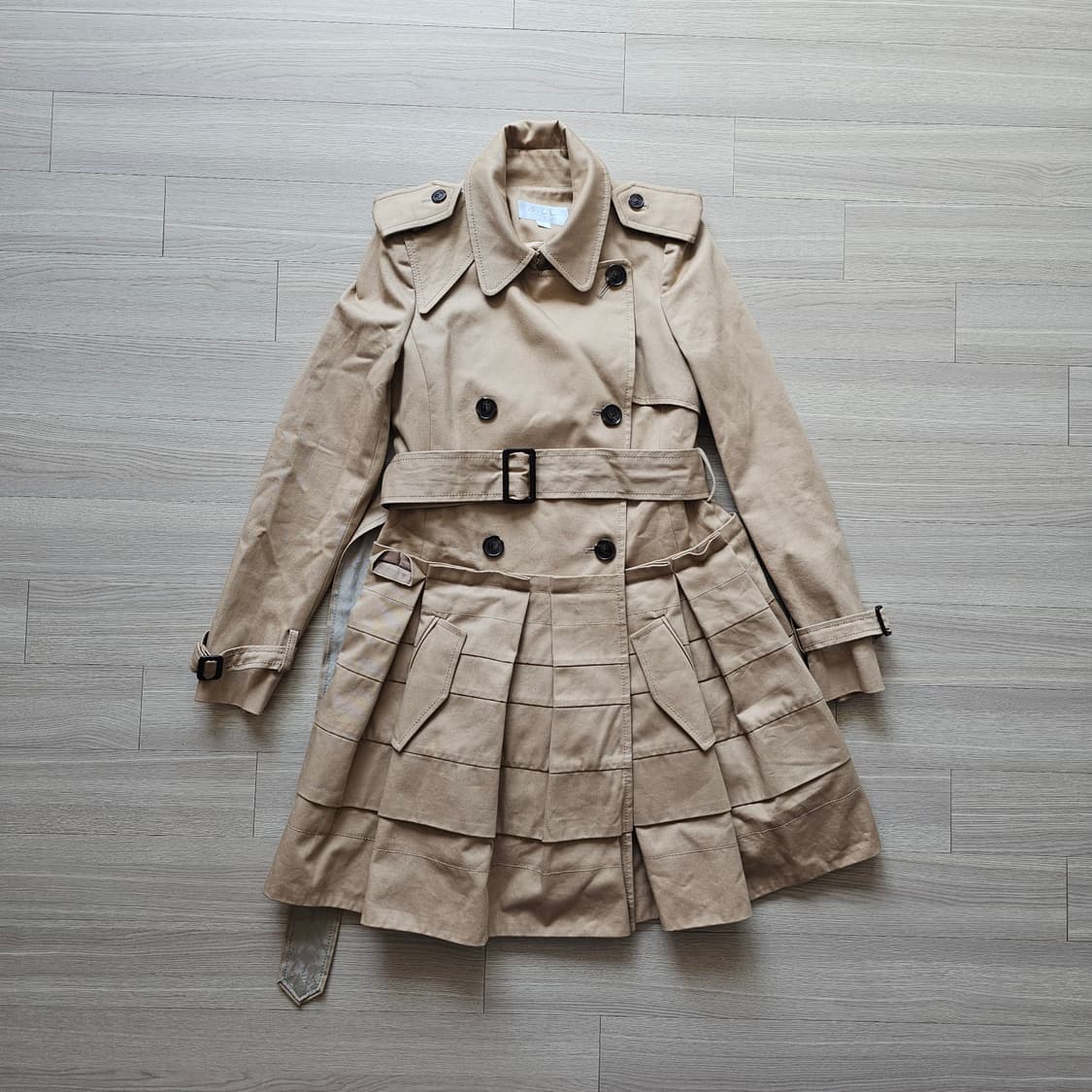 S 44 55) JILL by Jillstuart 트렌치 코트 베이지 간 상품이미지2