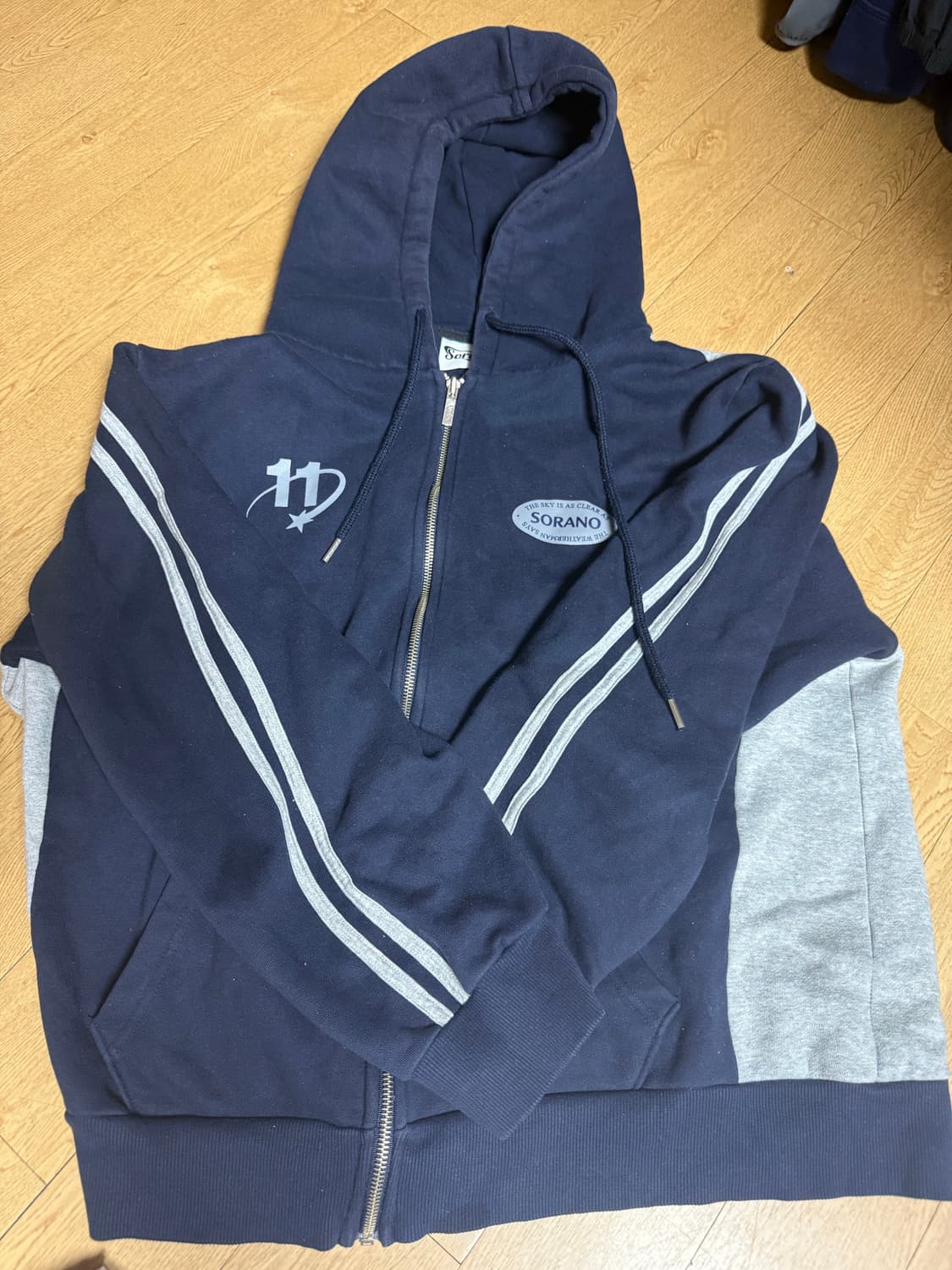 소라노 네이비 후드집업 상품이미지2
