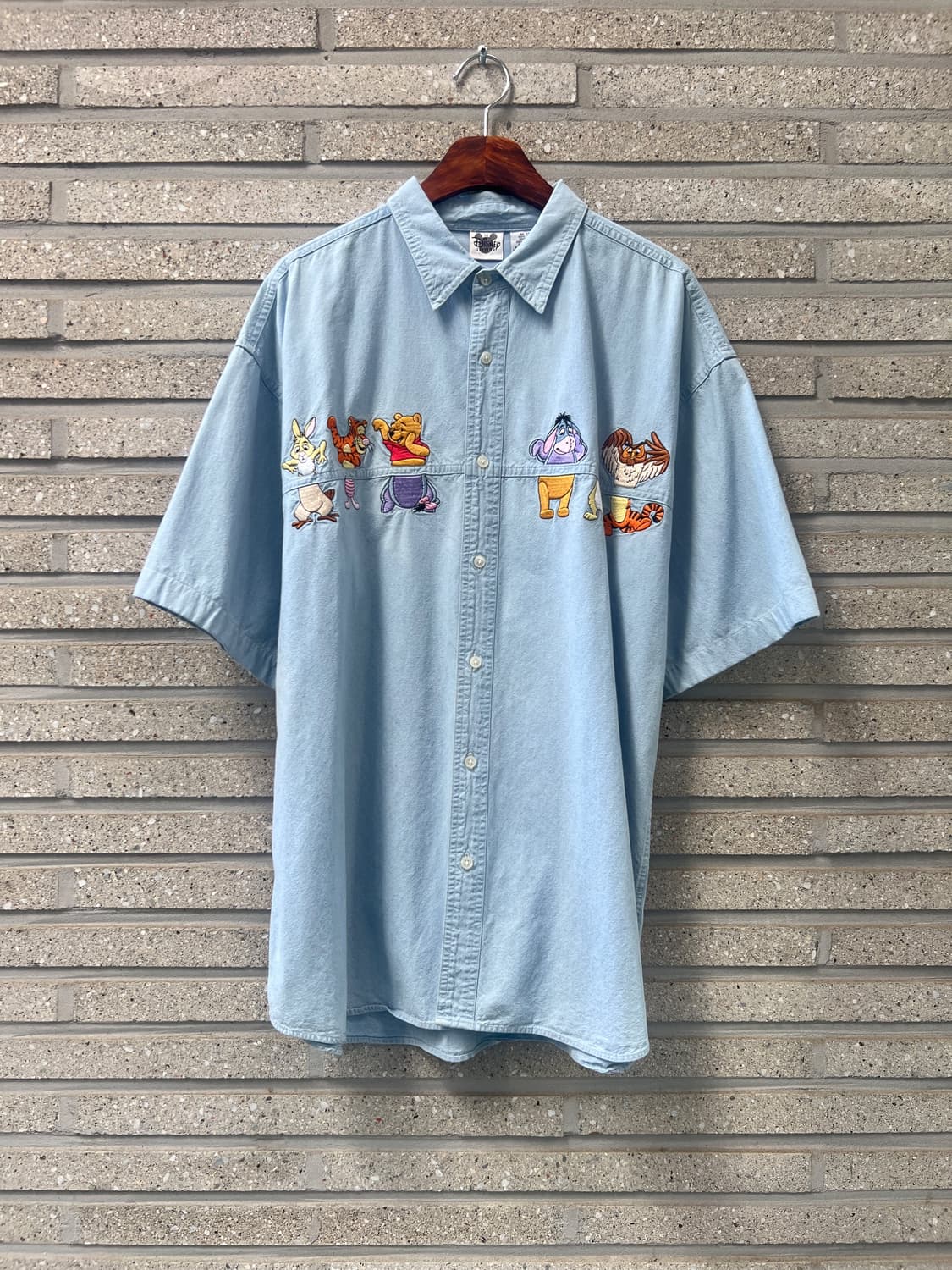 [L]90's Disney USA 디즈니 캐릭터 자수 데님 셔츠 상품이미지2