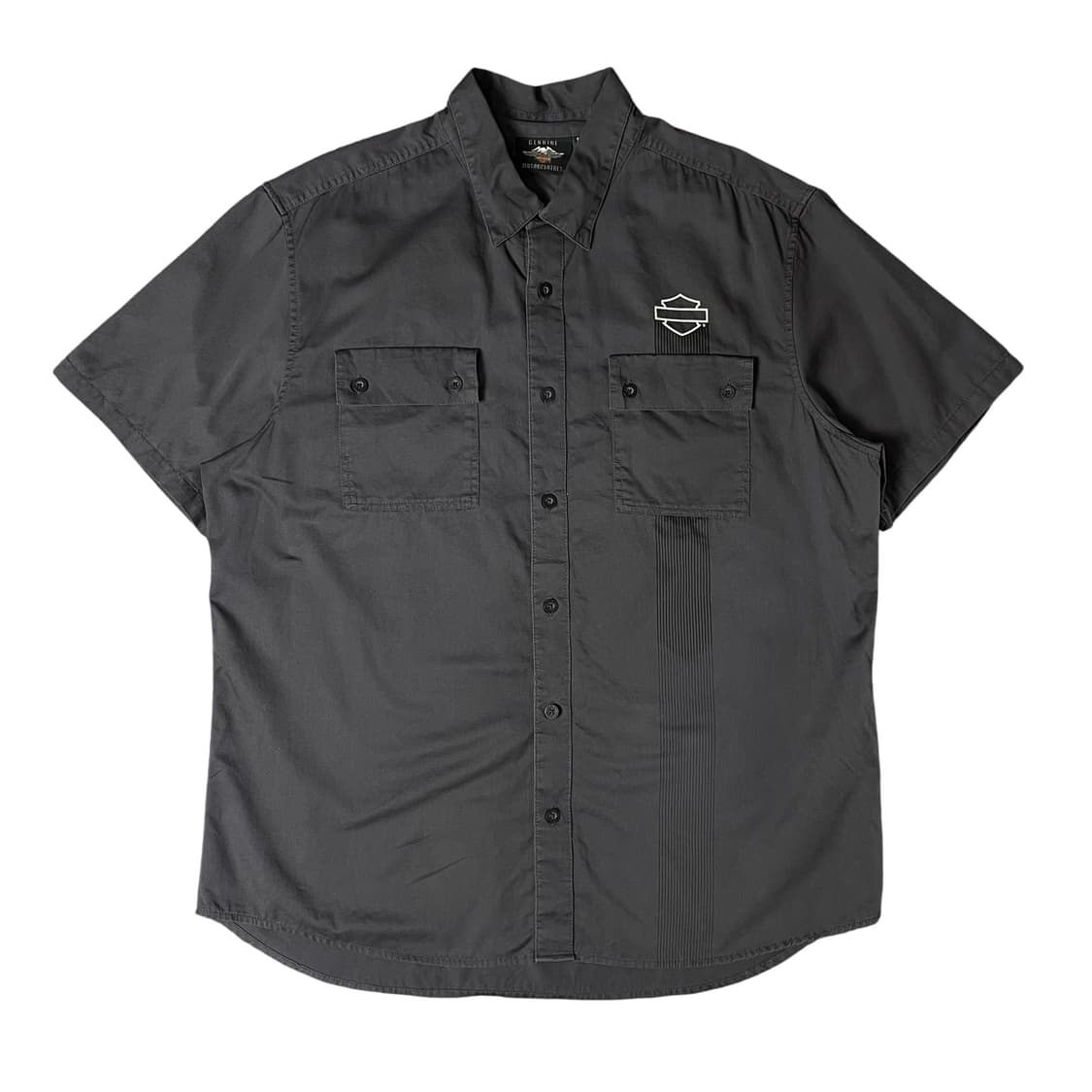 할리데이비슨 차콜 로고 투포켓 반팔 셔츠 L 상품이미지1