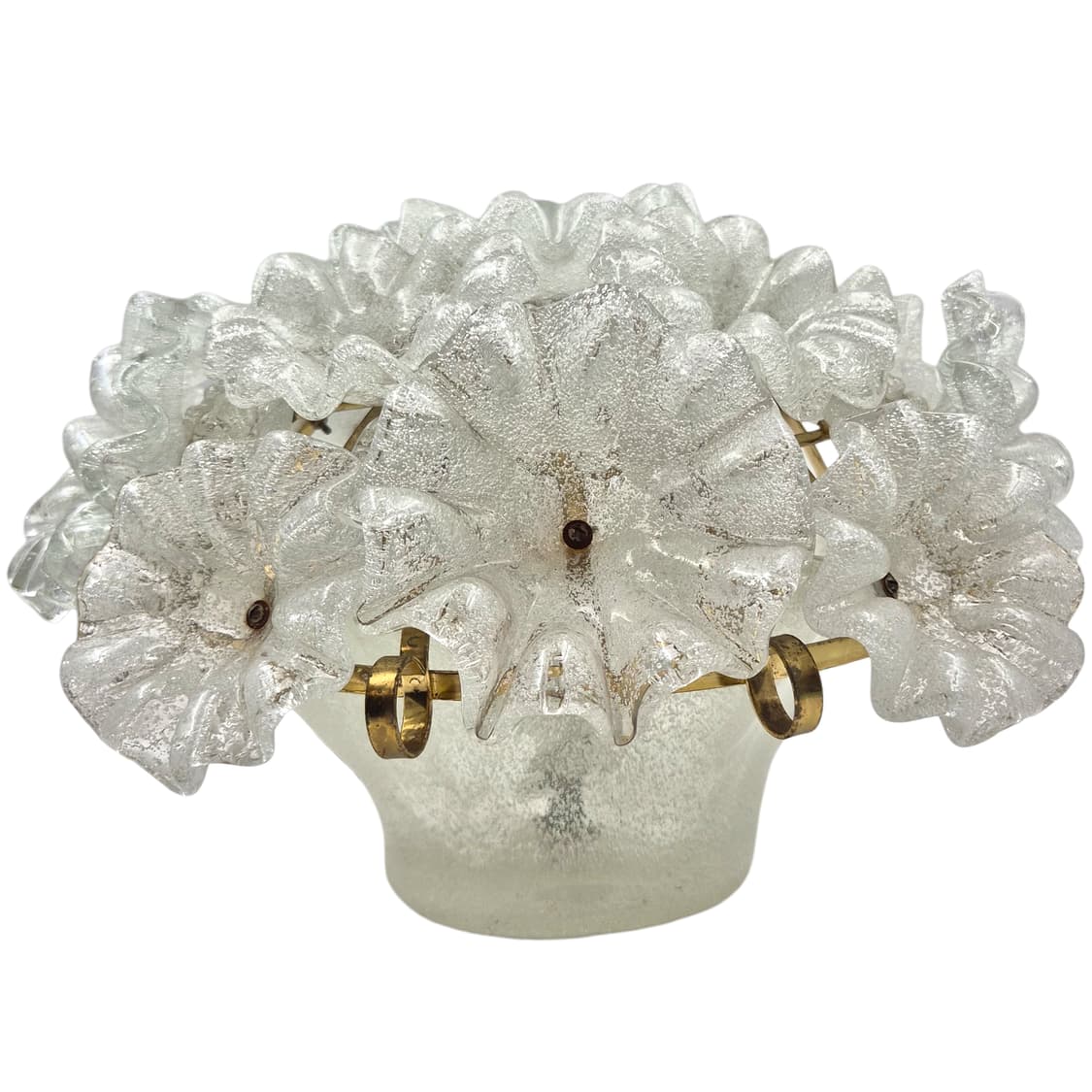 60s 이와타 핸드블로운 마블 대형 꽃바구니 램프 상품이미지4