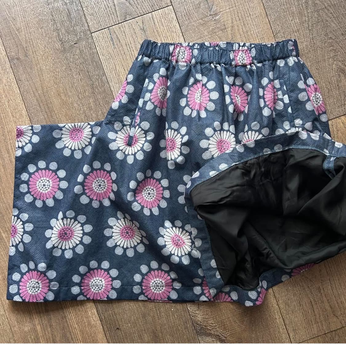 [S] Comme des Garcons 플로럴 패턴 트랜스폼 펠트 스커트 상품이미지4