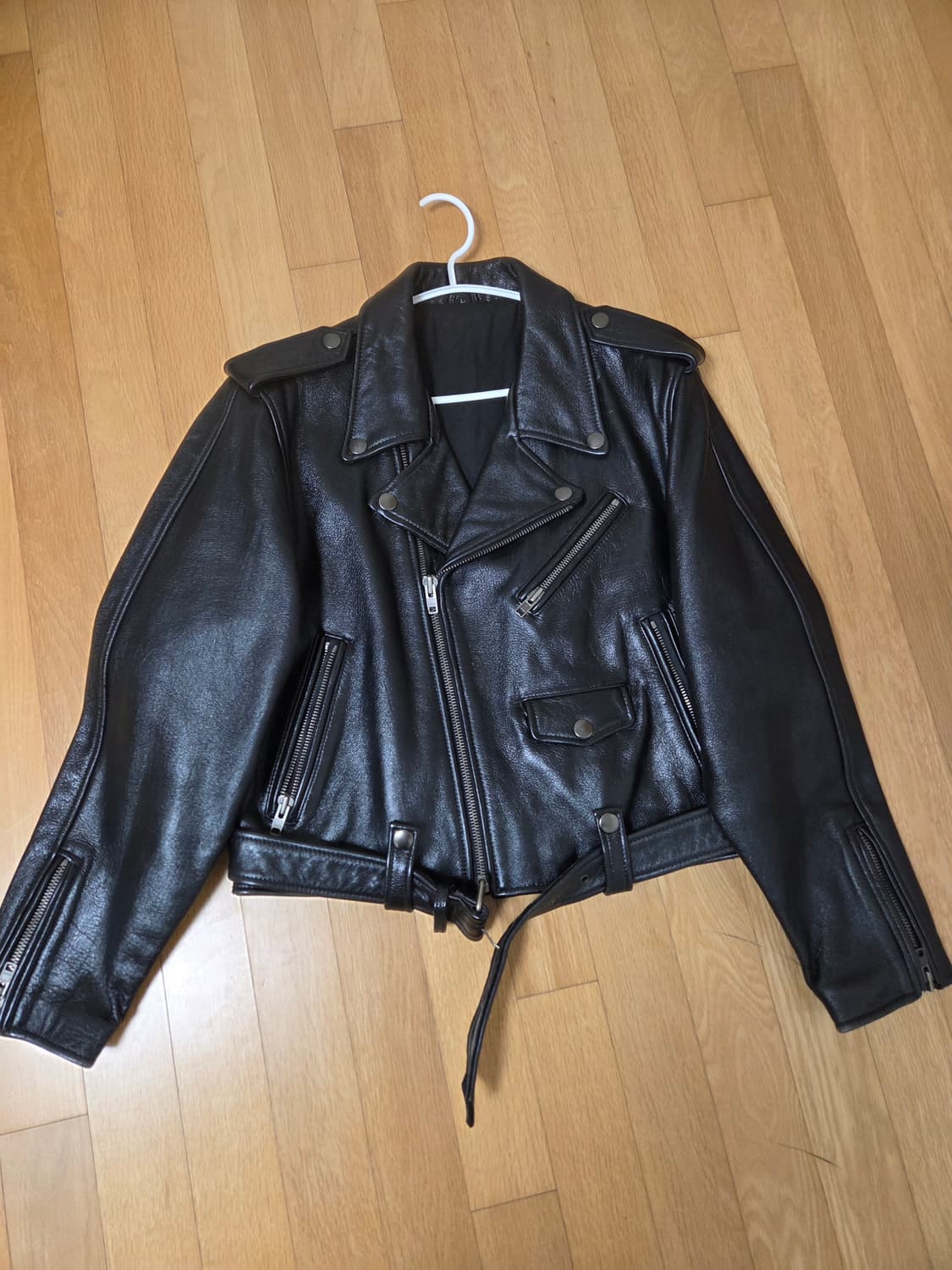 통가죽 더블 라이더 자켓 상품이미지1