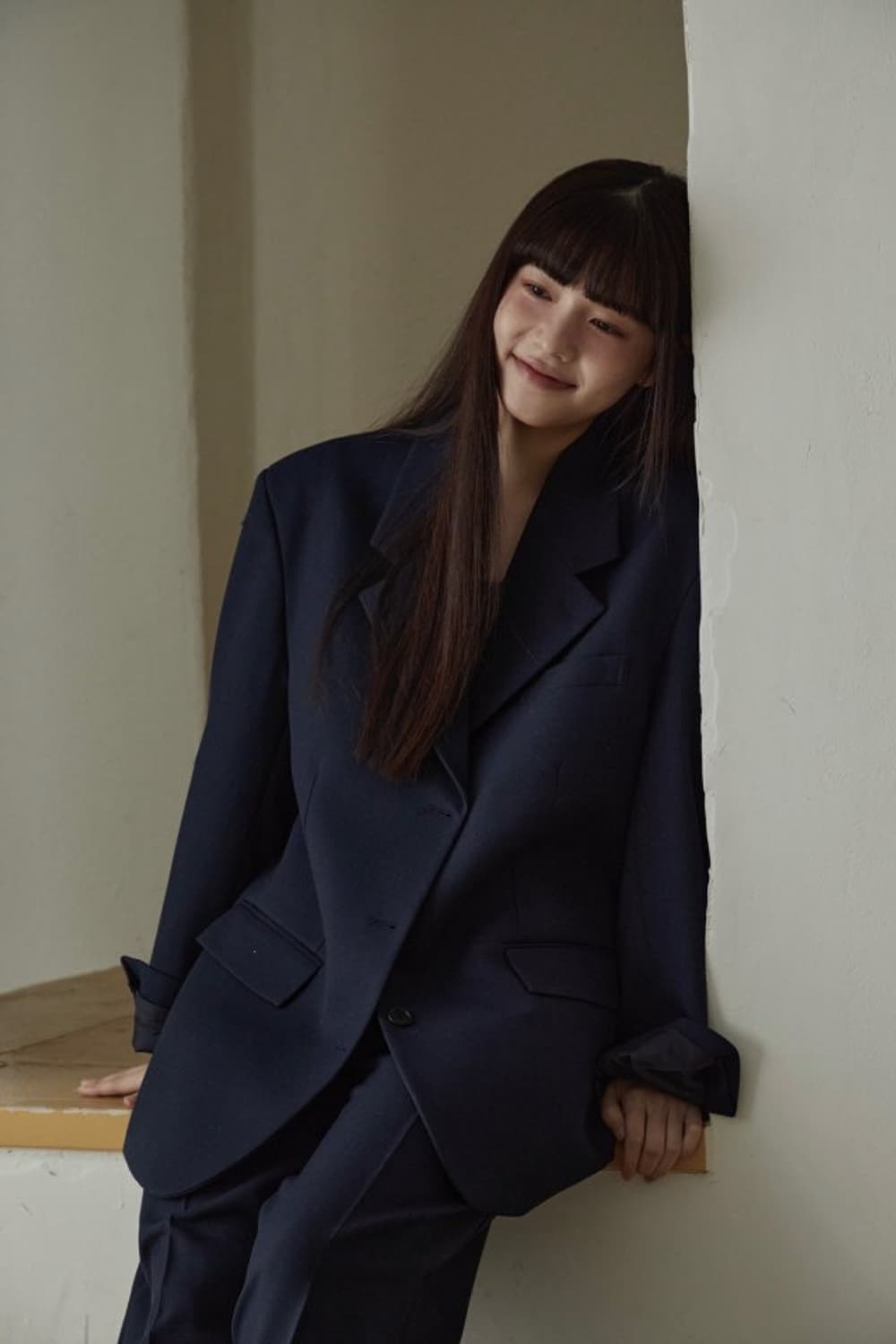 르버터LeButter 모멘토 울 오버자켓 네이비 새상품 상품이미지3