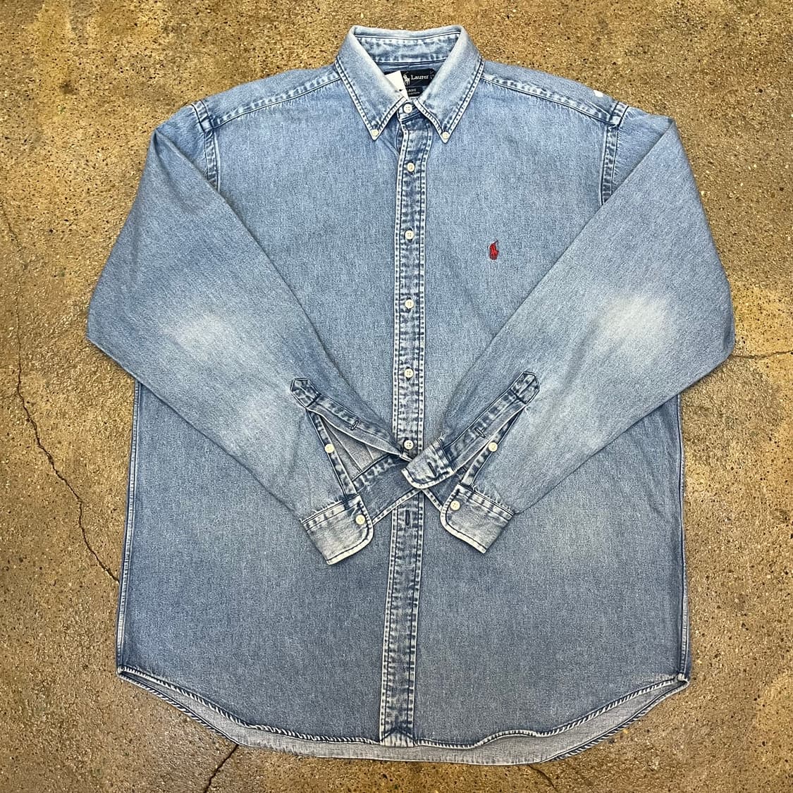 미국 빈티지 폴로 랄프로렌 데님 셔츠 남방 상품이미지1