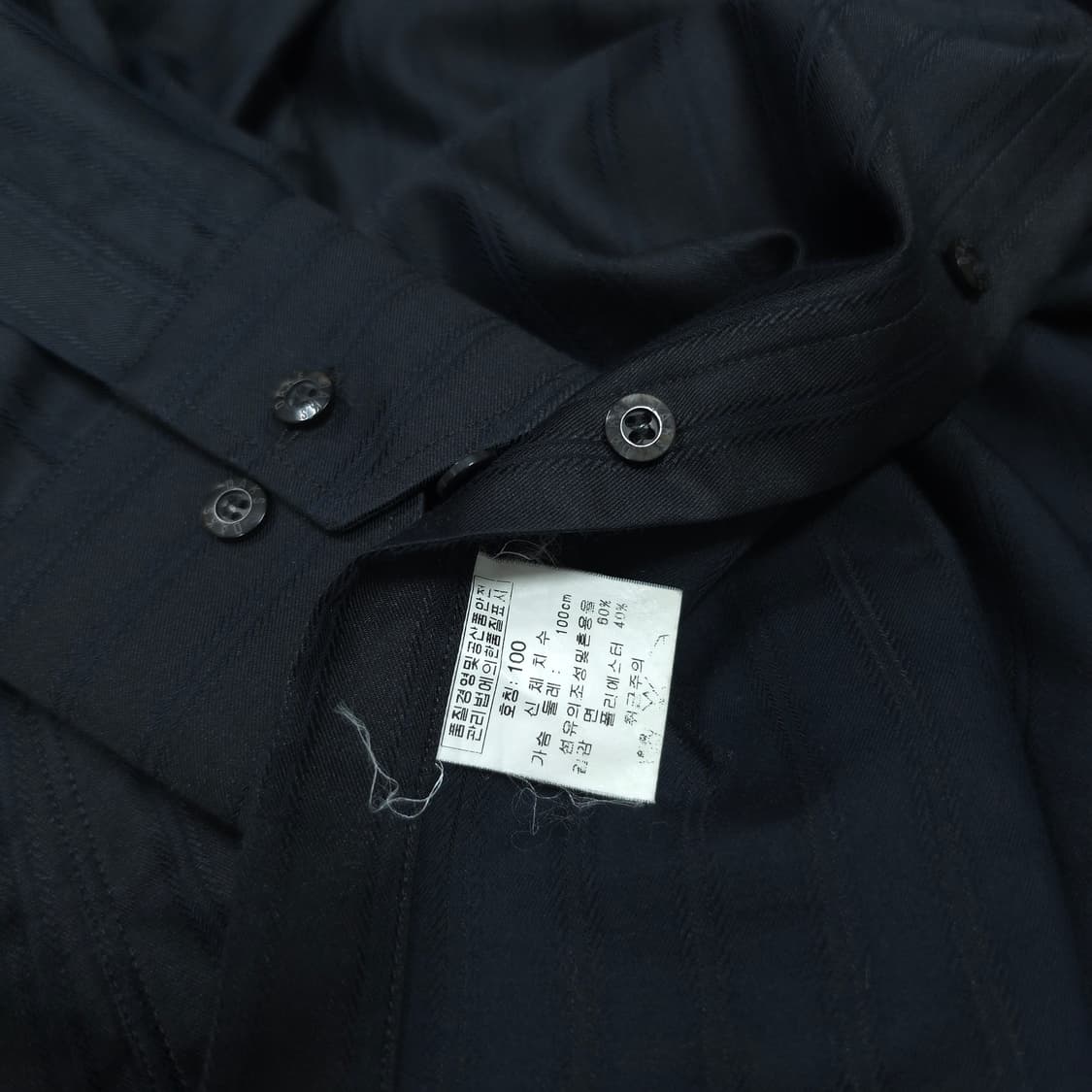 [100] 닥스 블랙 텍스처 스트라이프 긴팔셔츠 상품이미지8