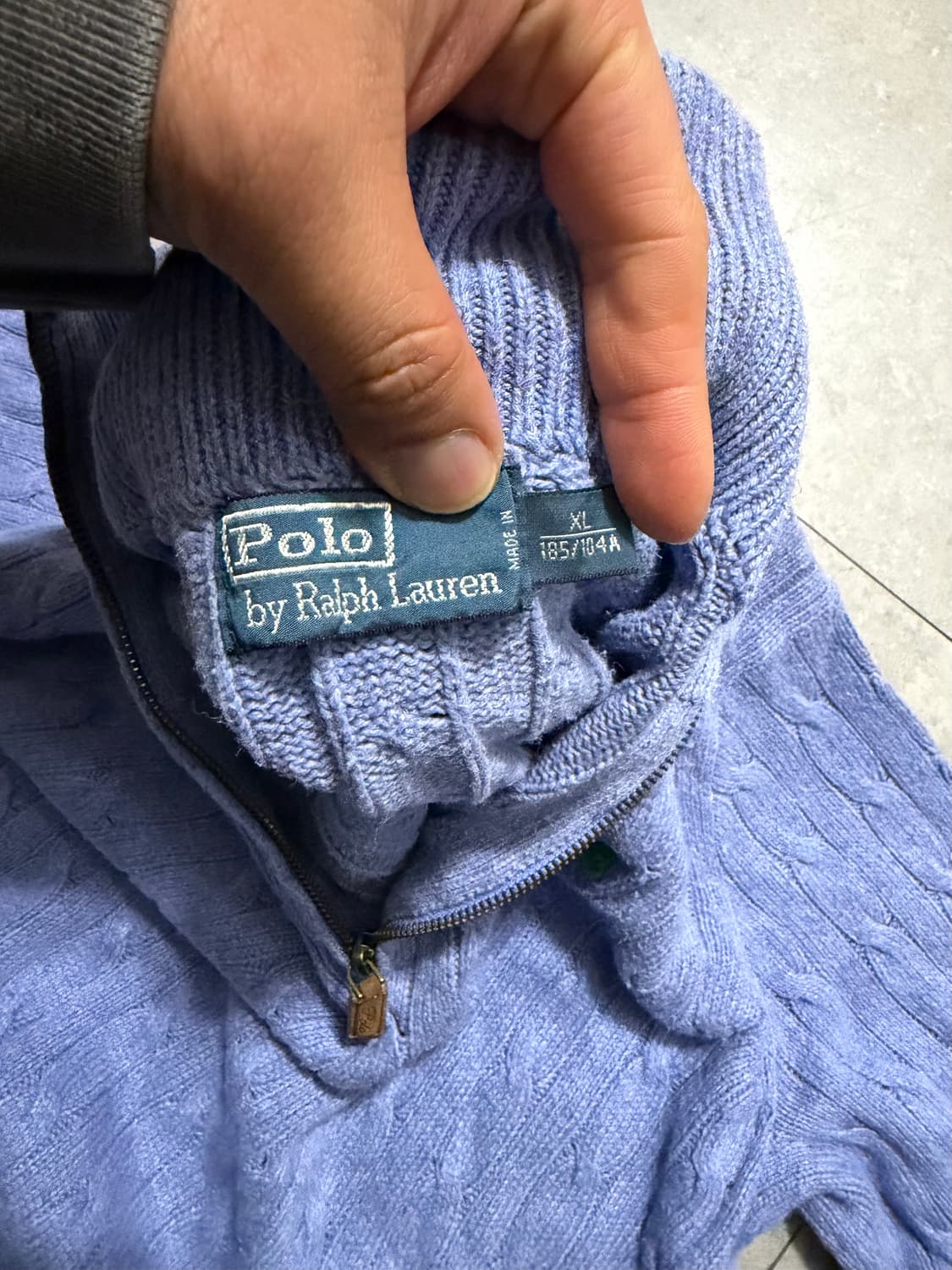 00s  랄프로렌 폴로 실크 코튼  빈티지 하프집업  니트 105size 상품이미지2