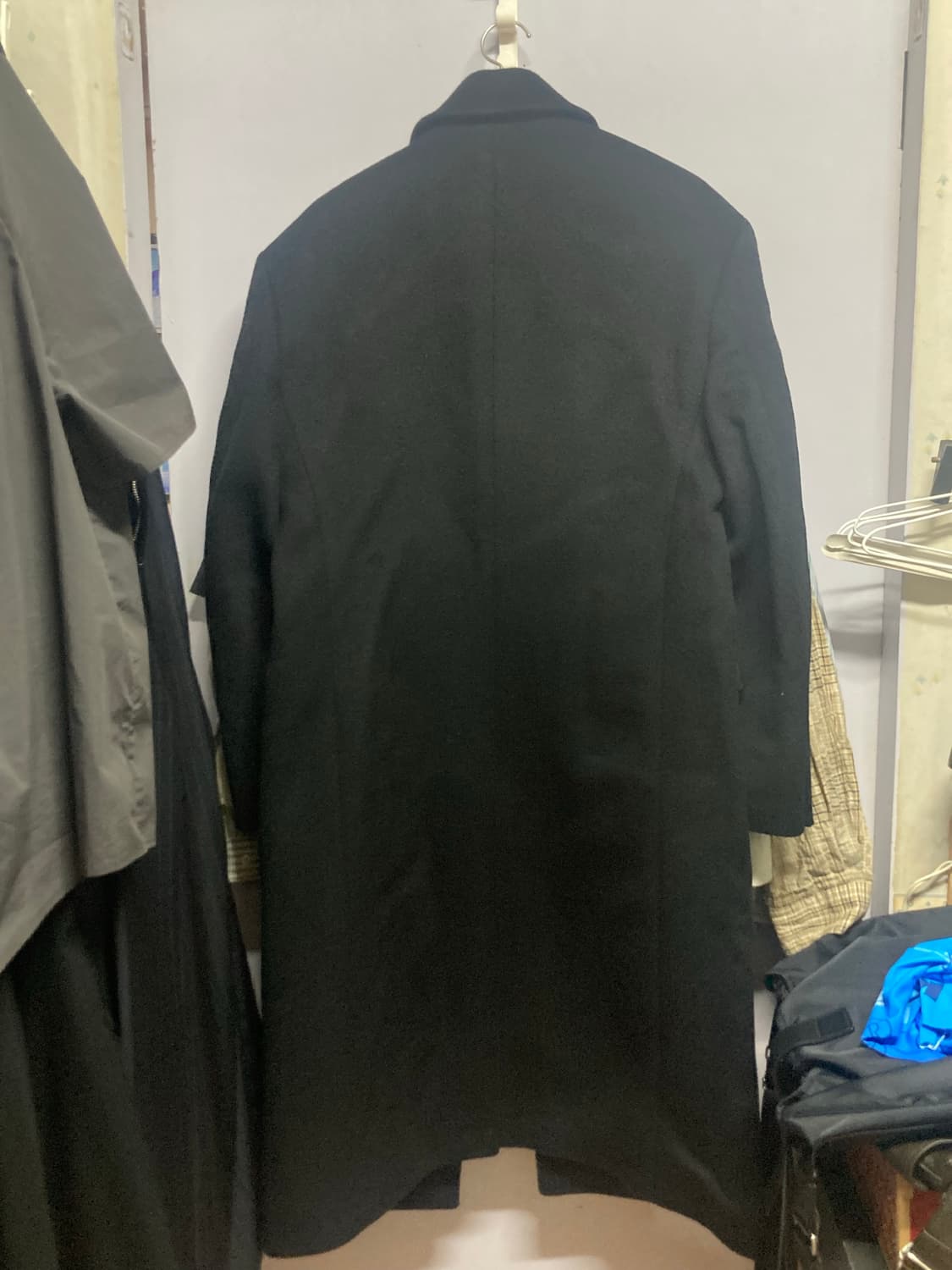 마마가리 오버사이즈 울 맥코트 블랙 46사이즈 상품이미지5