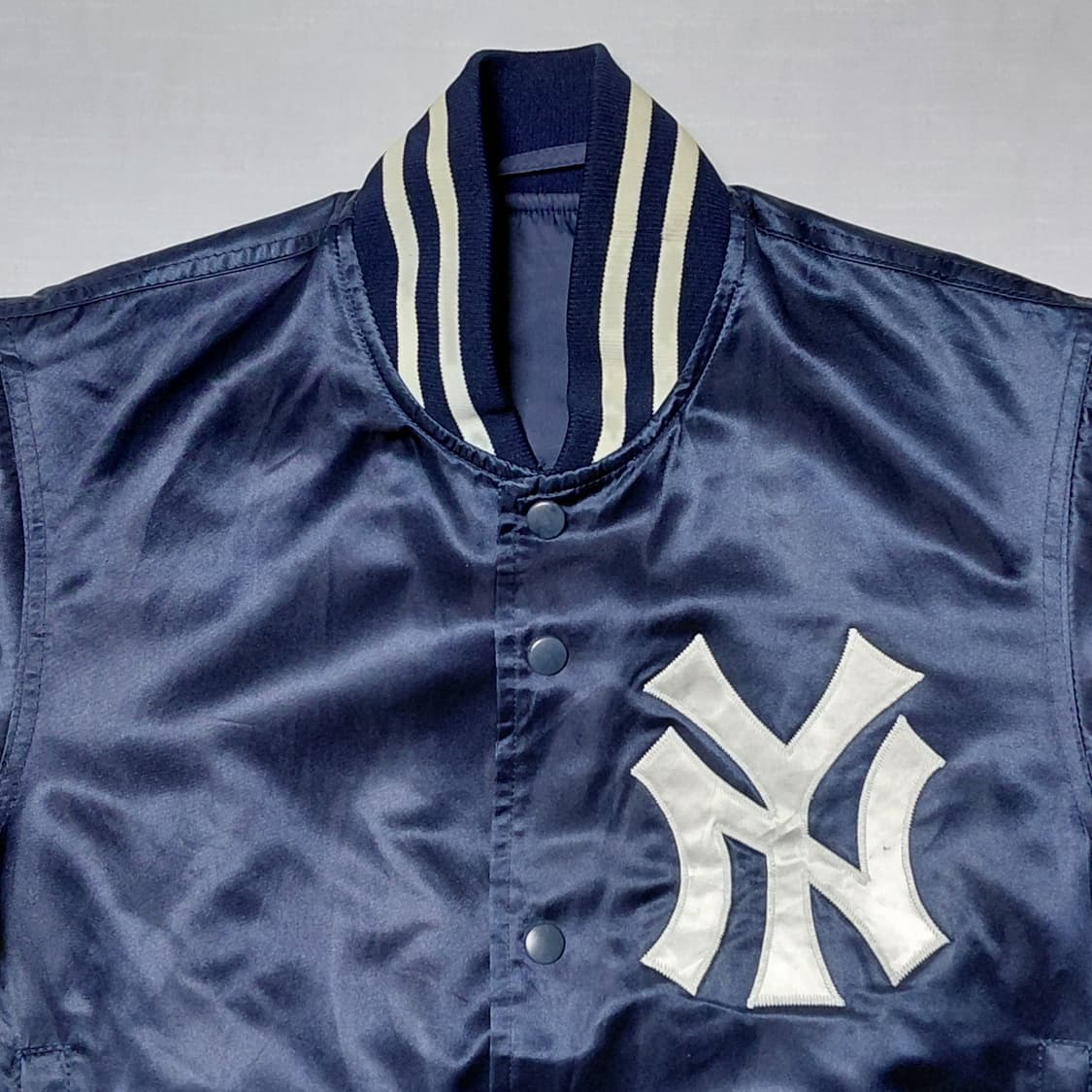 90s 미즈노 x MLB 뉴욕 양키스 사틴 스타디움 자켓 (160/S~M 상품이미지2