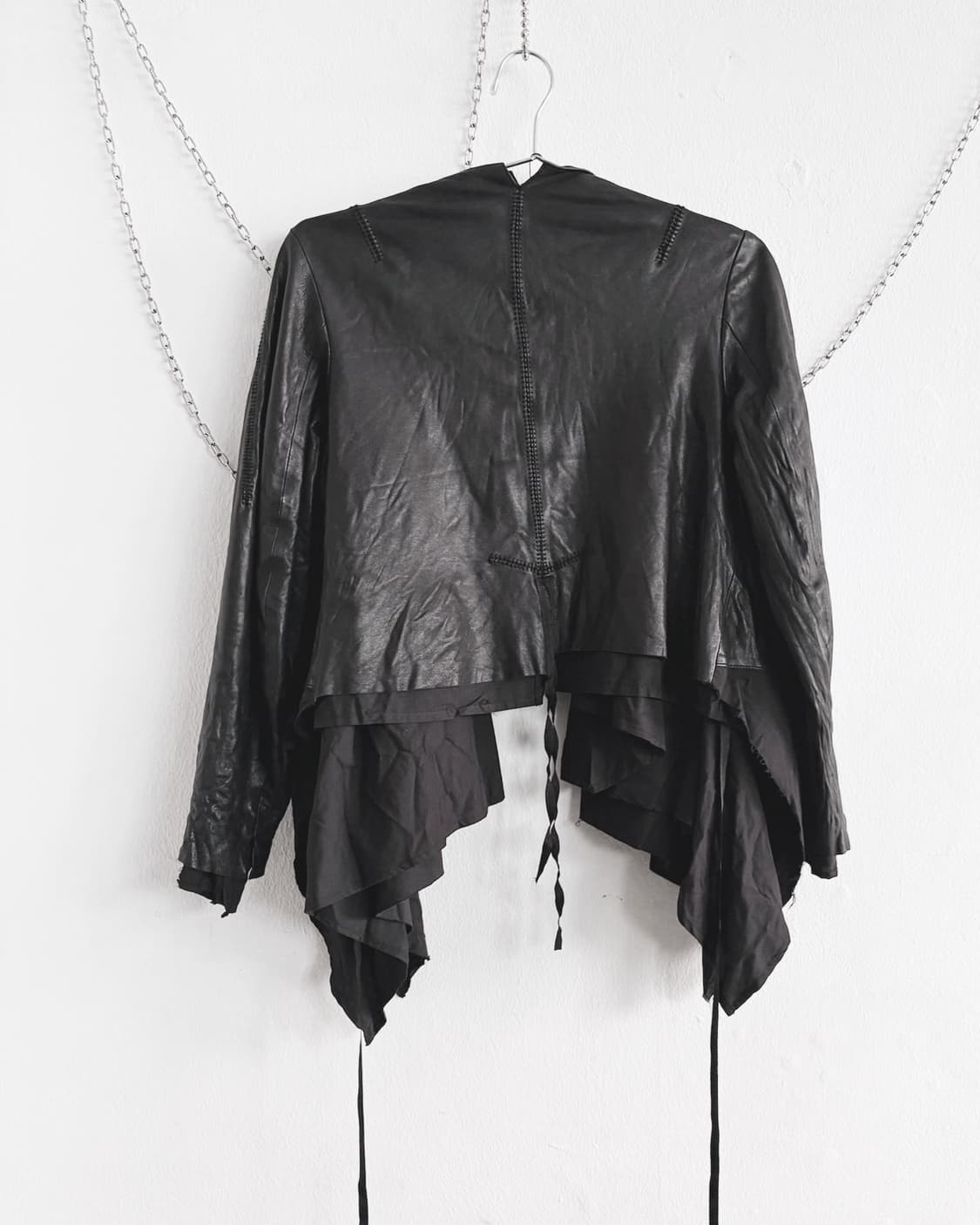 aleksandr manamis 핸드스티치 드레이프 레더자켓 상품이미지7