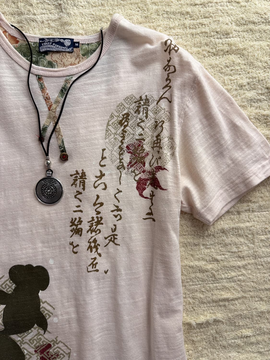 100% Cotton Wood Button T-shirt 0125 상품이미지4