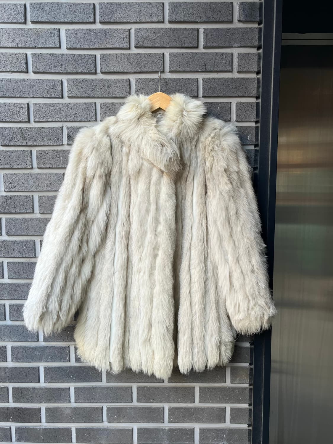 리얼 폭스퍼 자켓 아이보리 상품이미지1